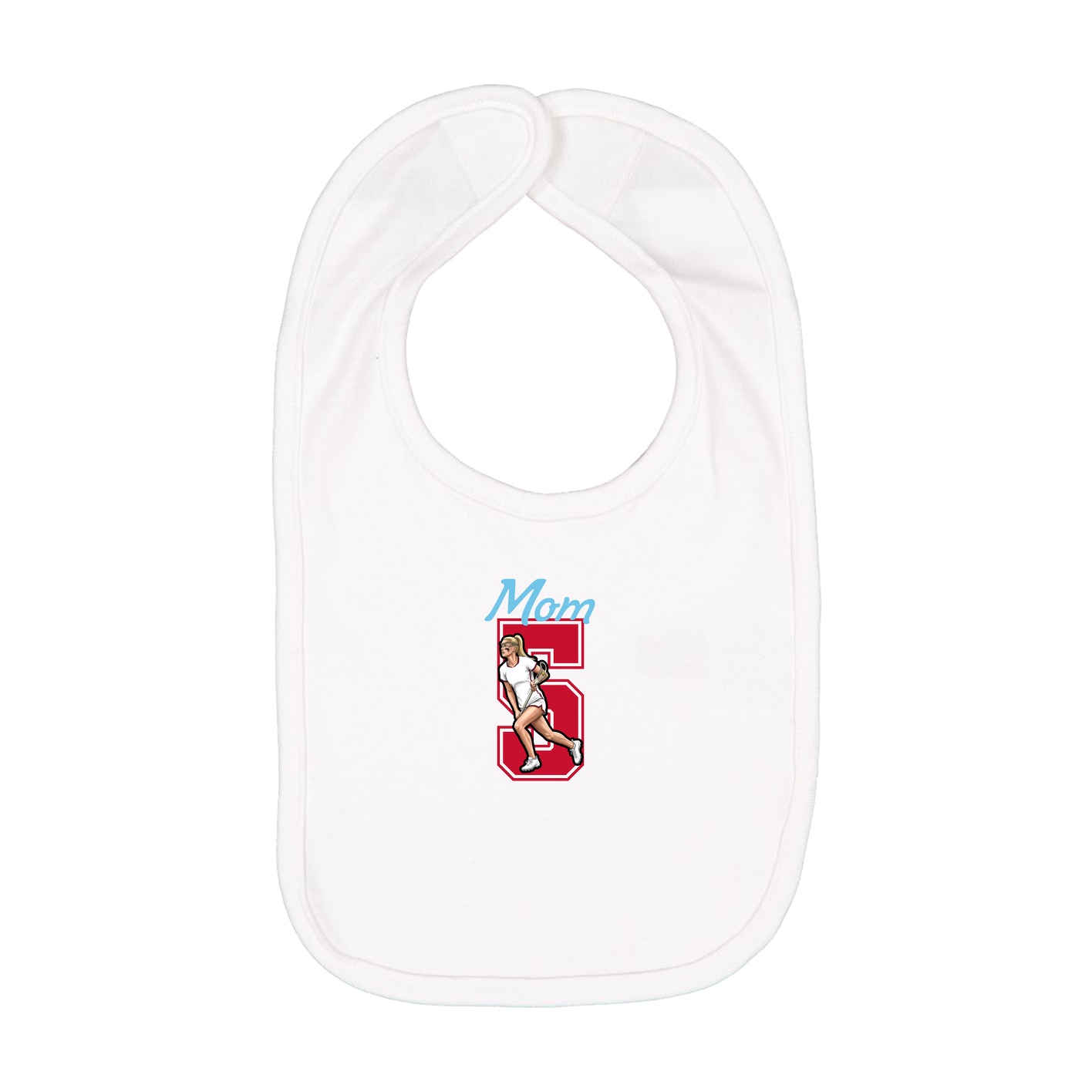 Infant Bib — Mothers Day Shirsey in White