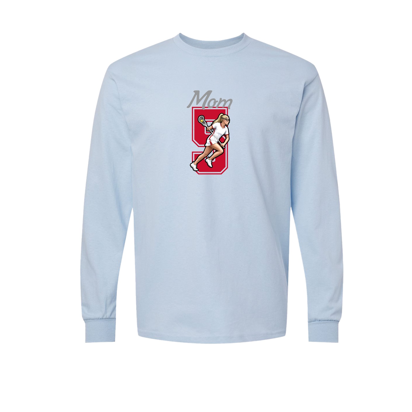 Long Sleeve Tee — Mothers Day Shirsey in Light Blue
