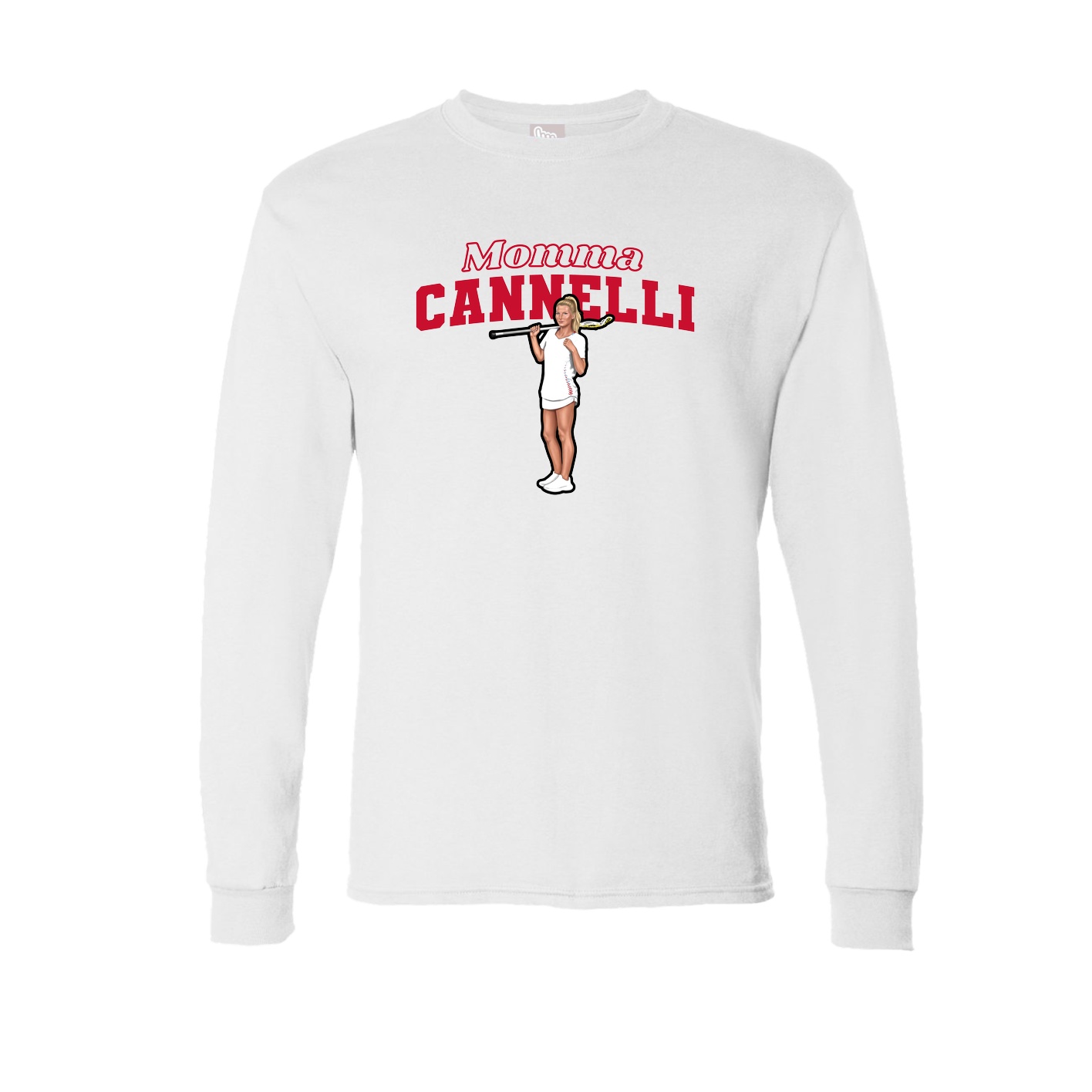 Long Sleeve Tee — Mothers Day Block in White