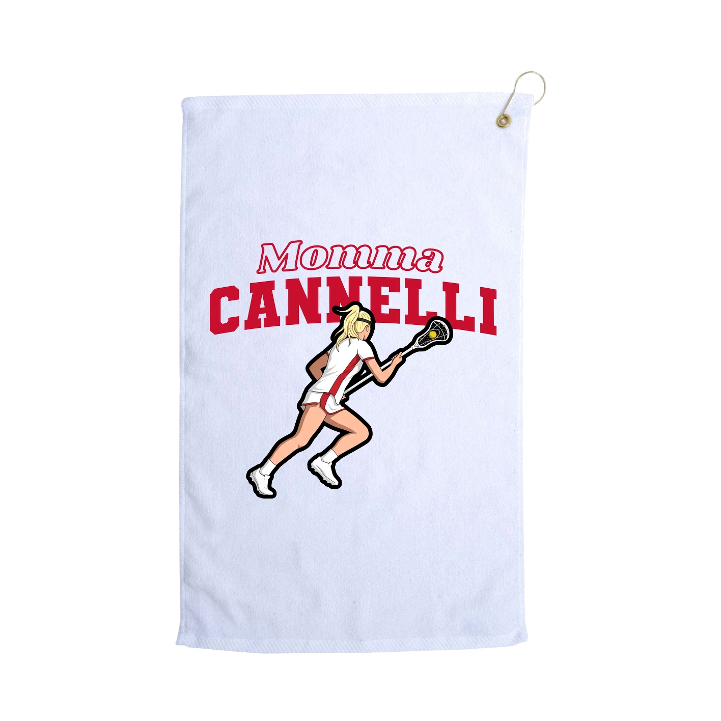 Golf Towel — Mothers Day Block in White