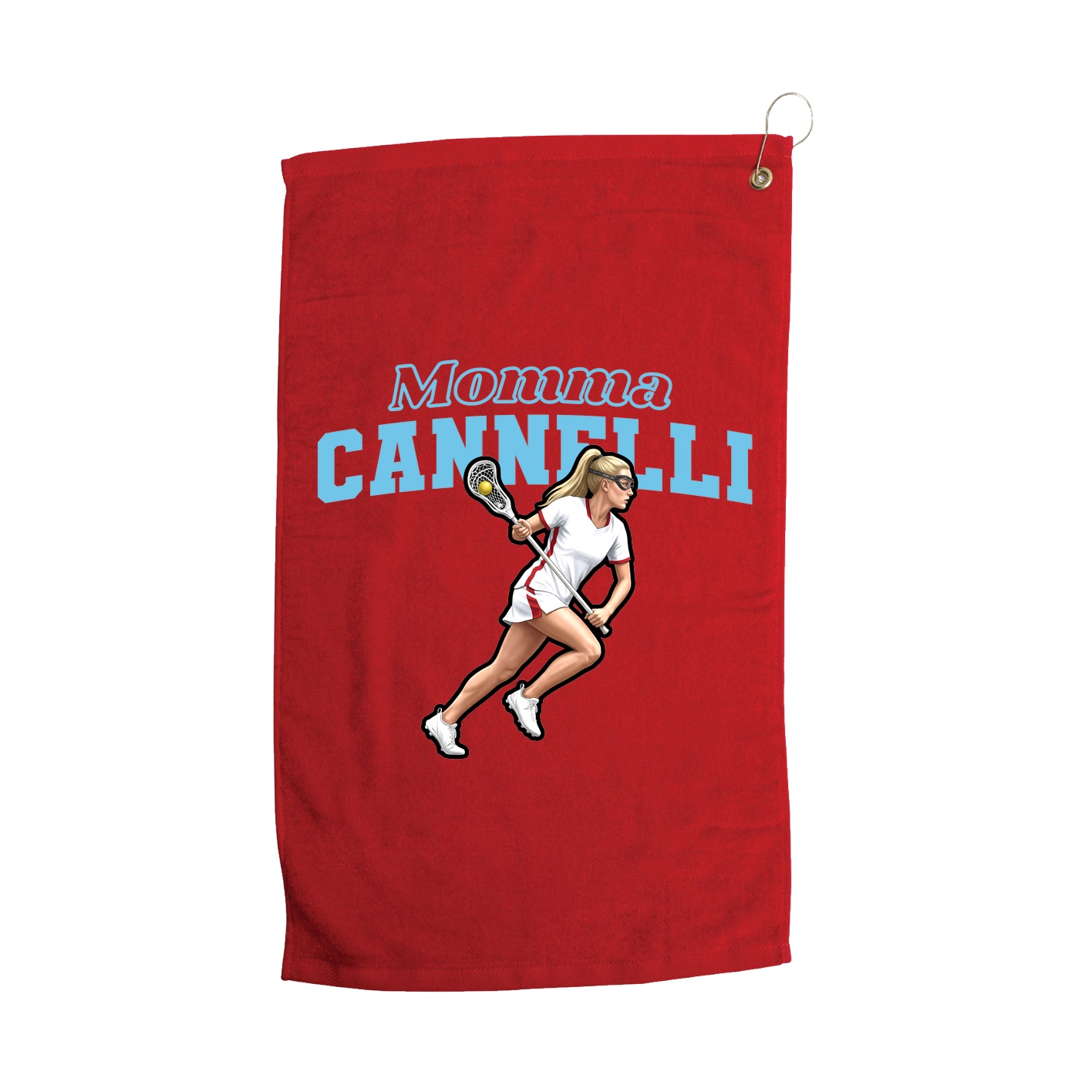 Golf Towel — Mothers Day Block in Red
