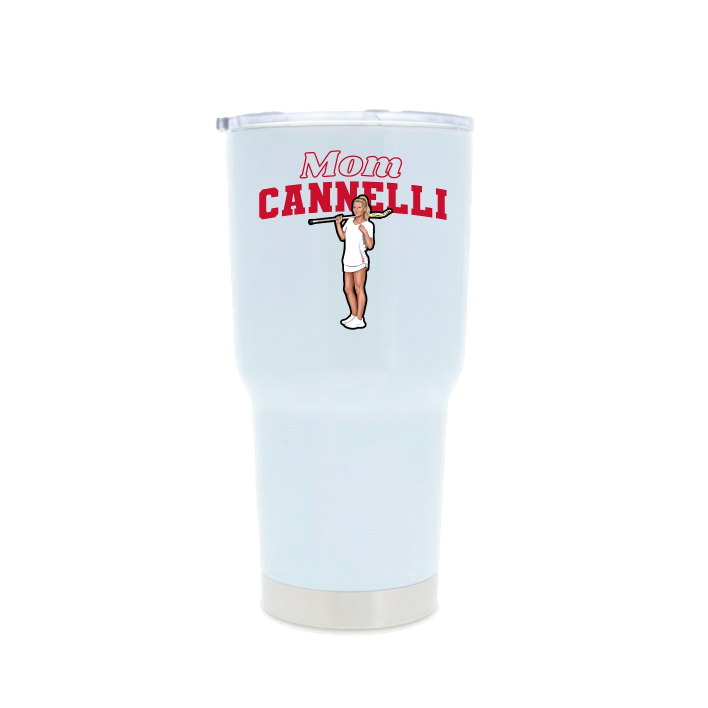 30oz Stainless Steel Tumbler — Mothers Day Block in White