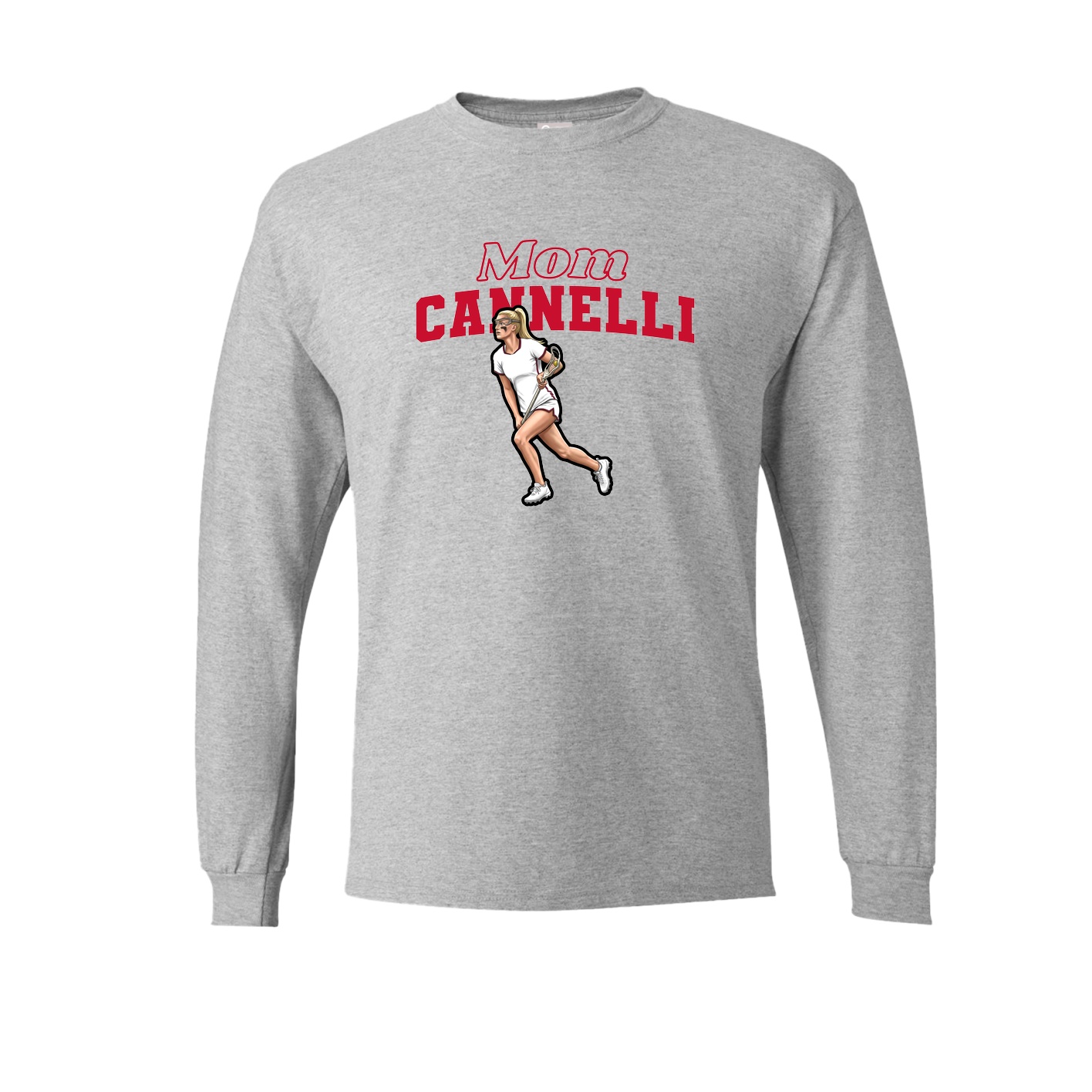 Long Sleeve Tee — Mothers Day Block in Grey