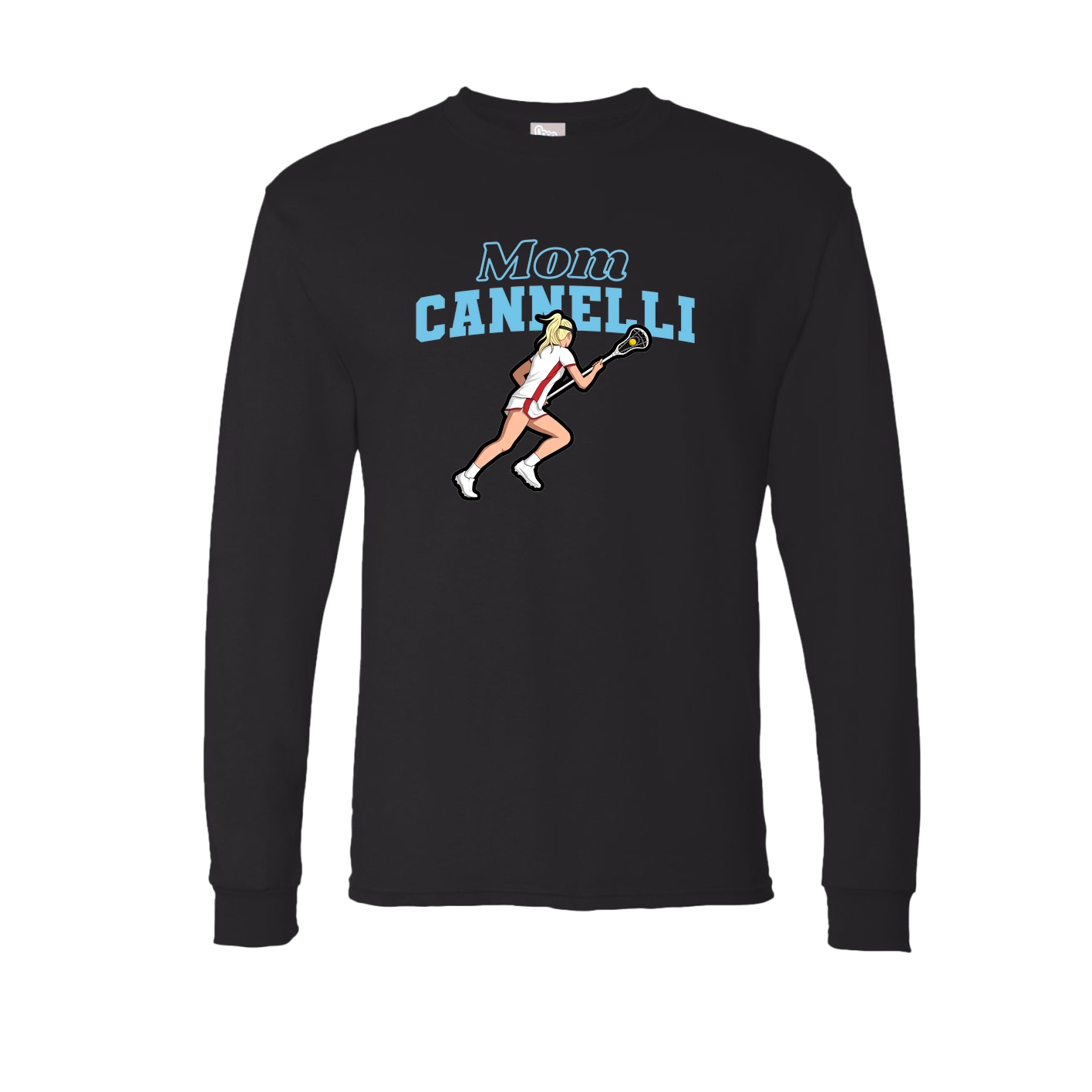 Long Sleeve Tee — Mothers Day Block in Black