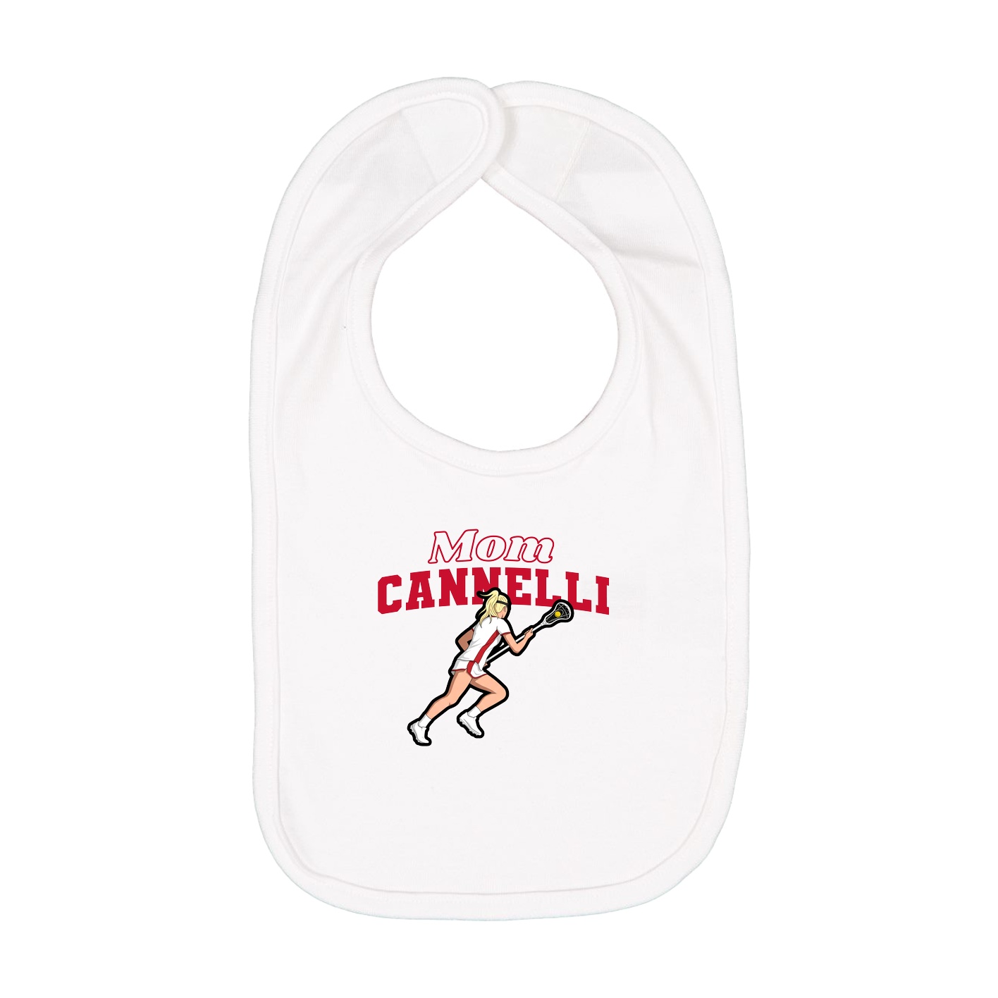 Infant Bib — Mothers Day Block in White