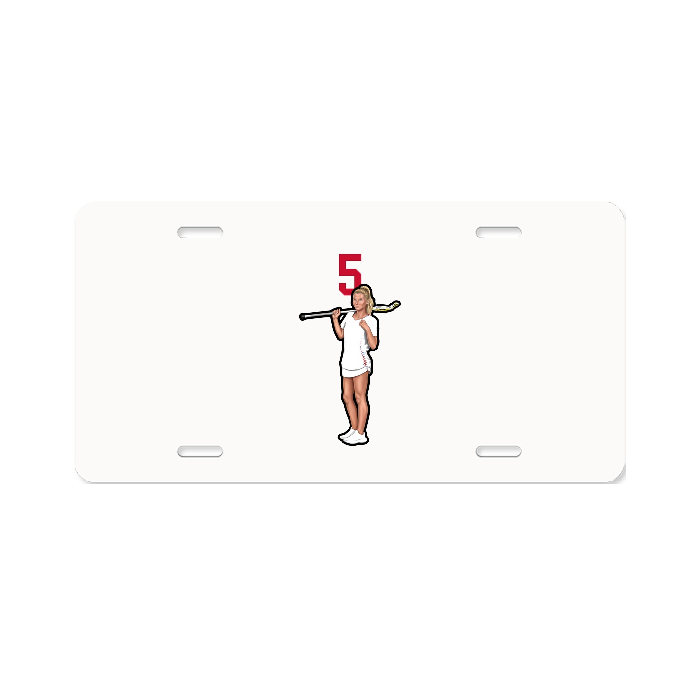 License Plate — Number Top in Classic