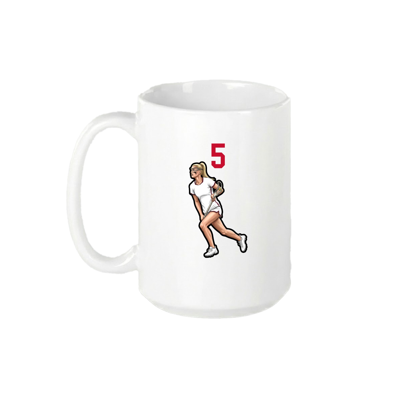 15oz Coffee Mug — Number Top in White