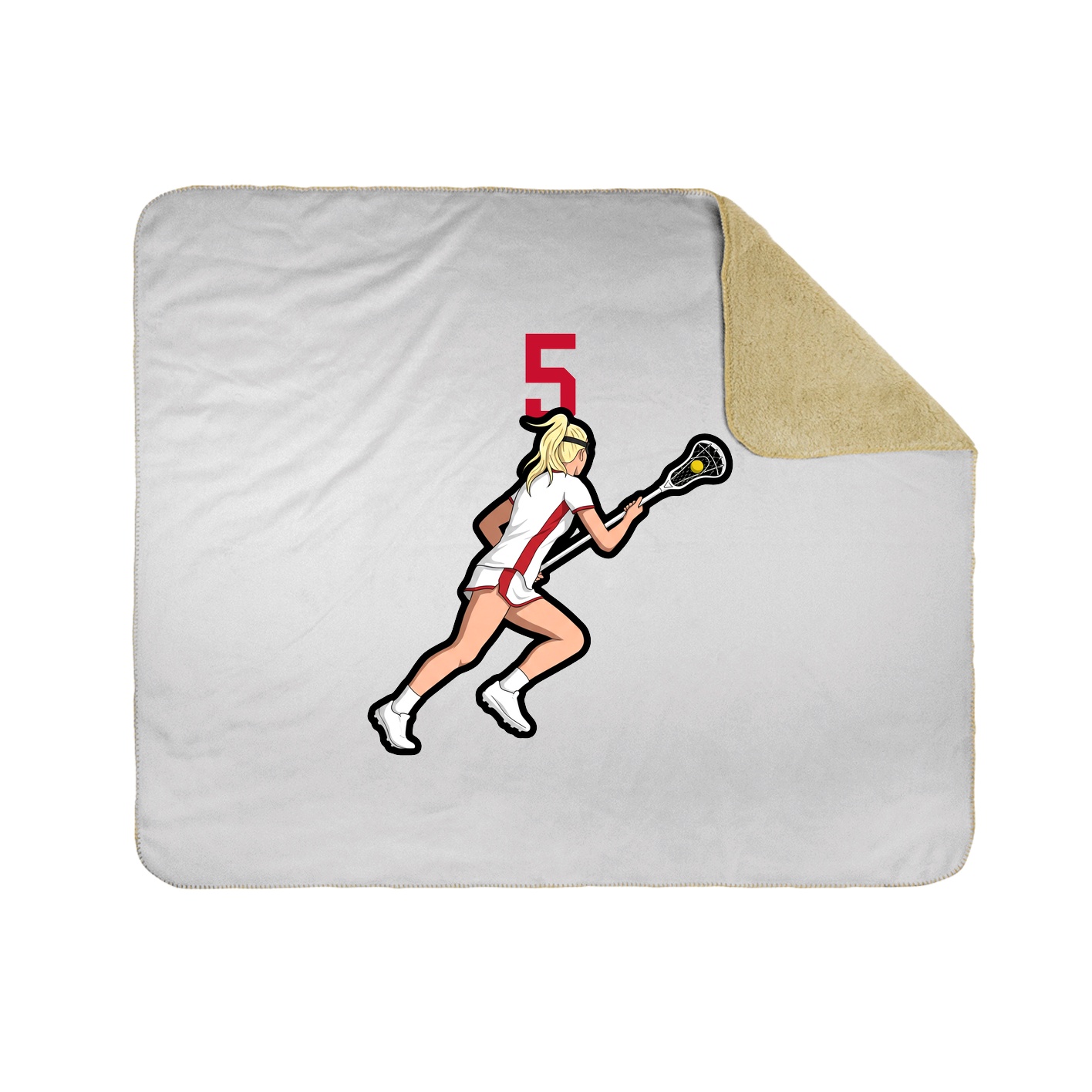 Throw Blanket — Number Top in White