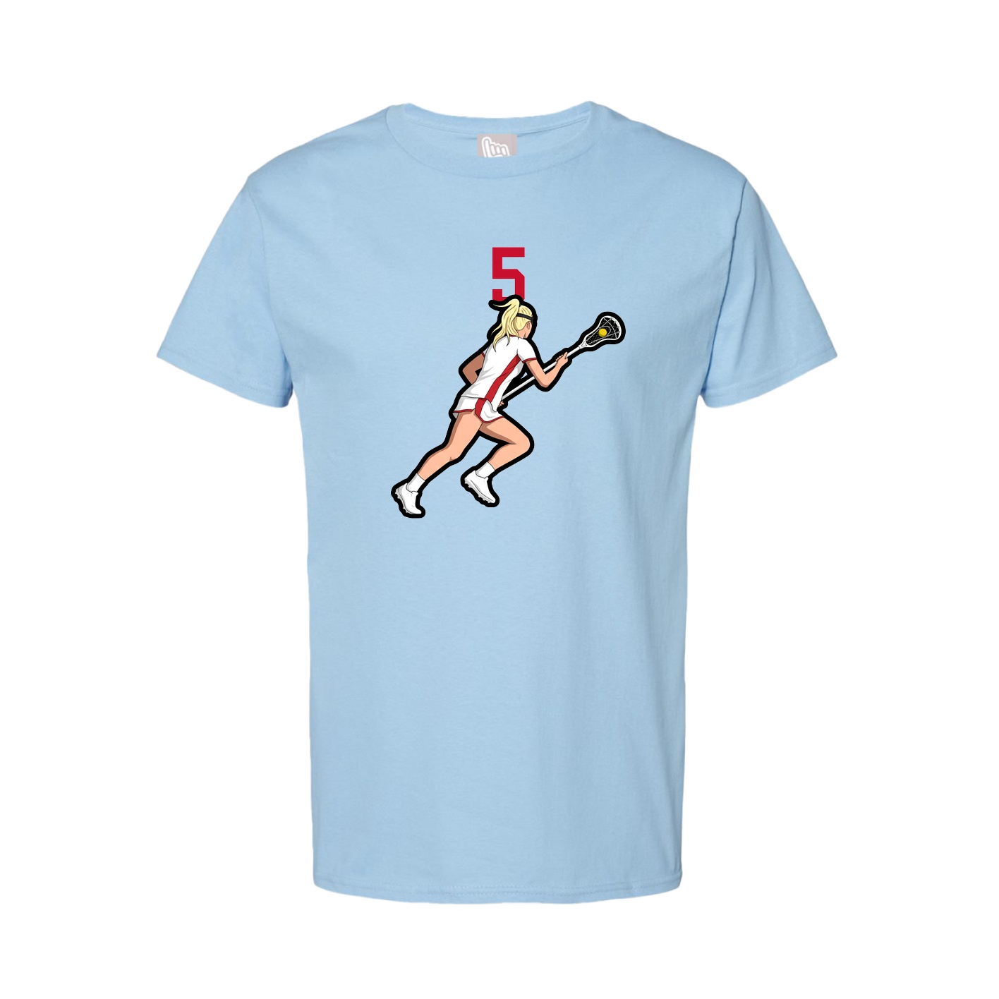 Youth Tee — Number Top in Light Blue