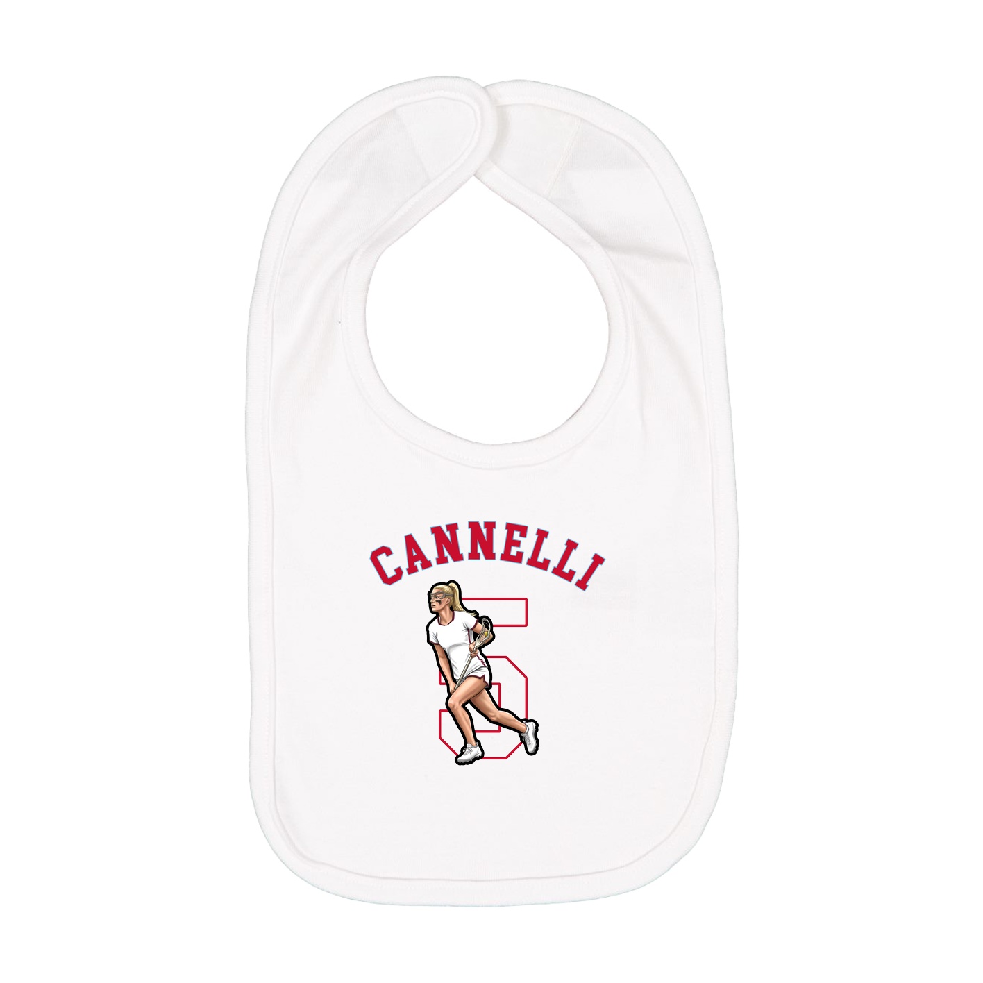 Infant Bib — Shirsey Arch in White
