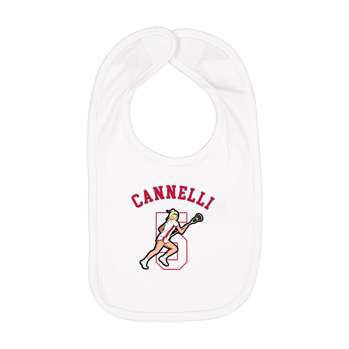 Infant Bib — Shirsey Arch in White