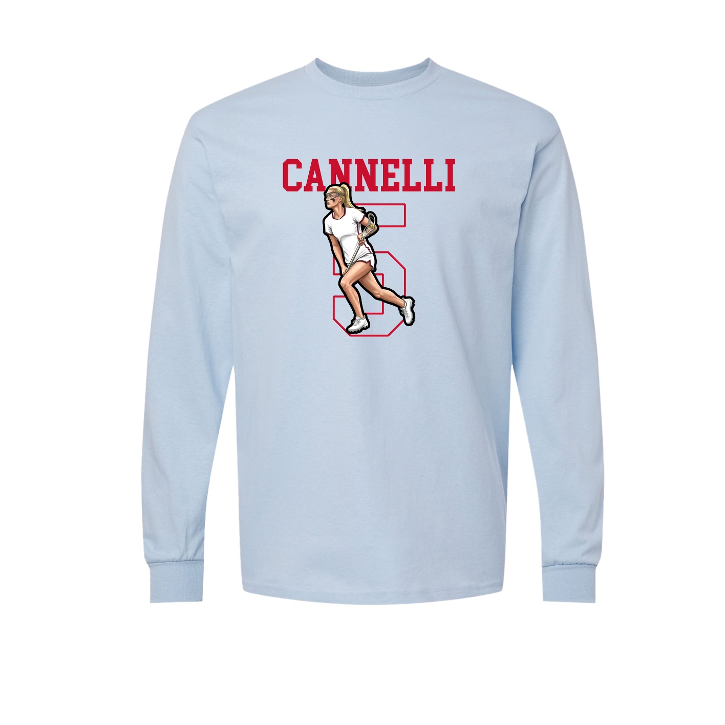 Long Sleeve Tee — Shirsey in Light Blue