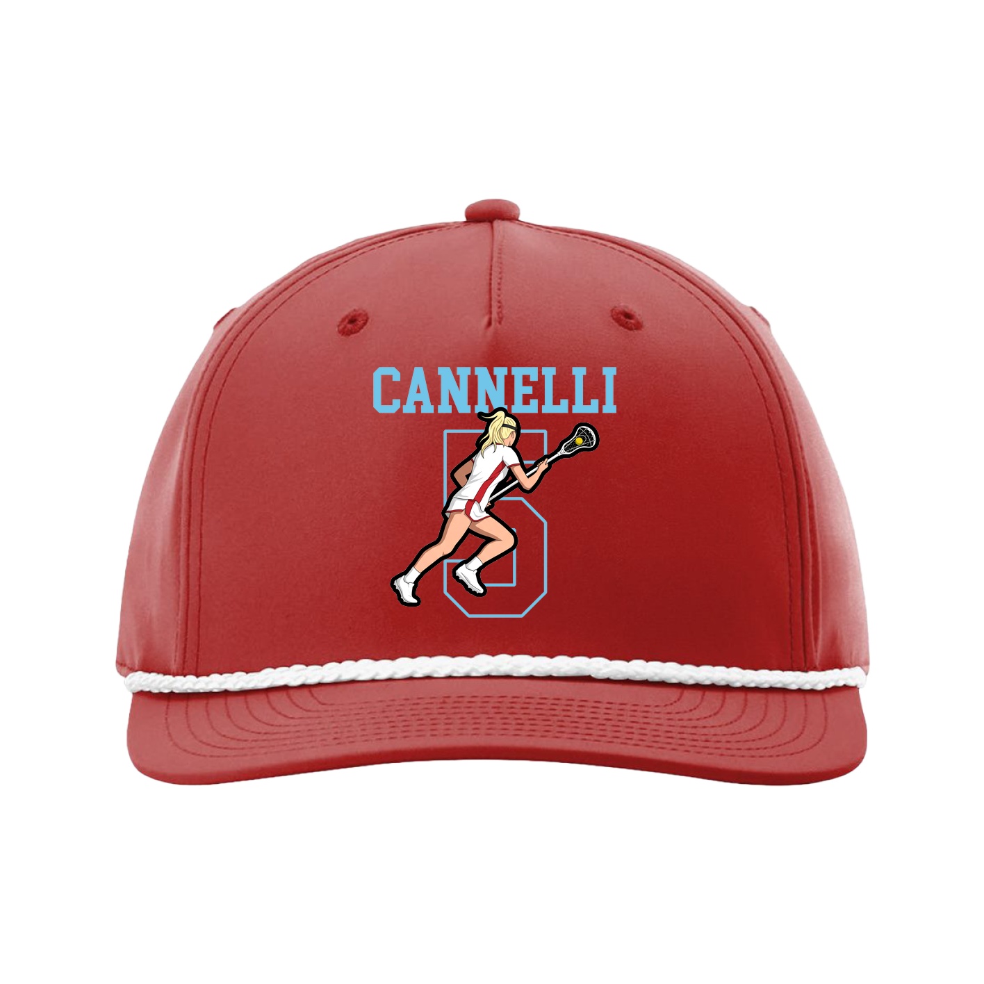 Five-Panel Classic Rope Cap — Shirsey in Red