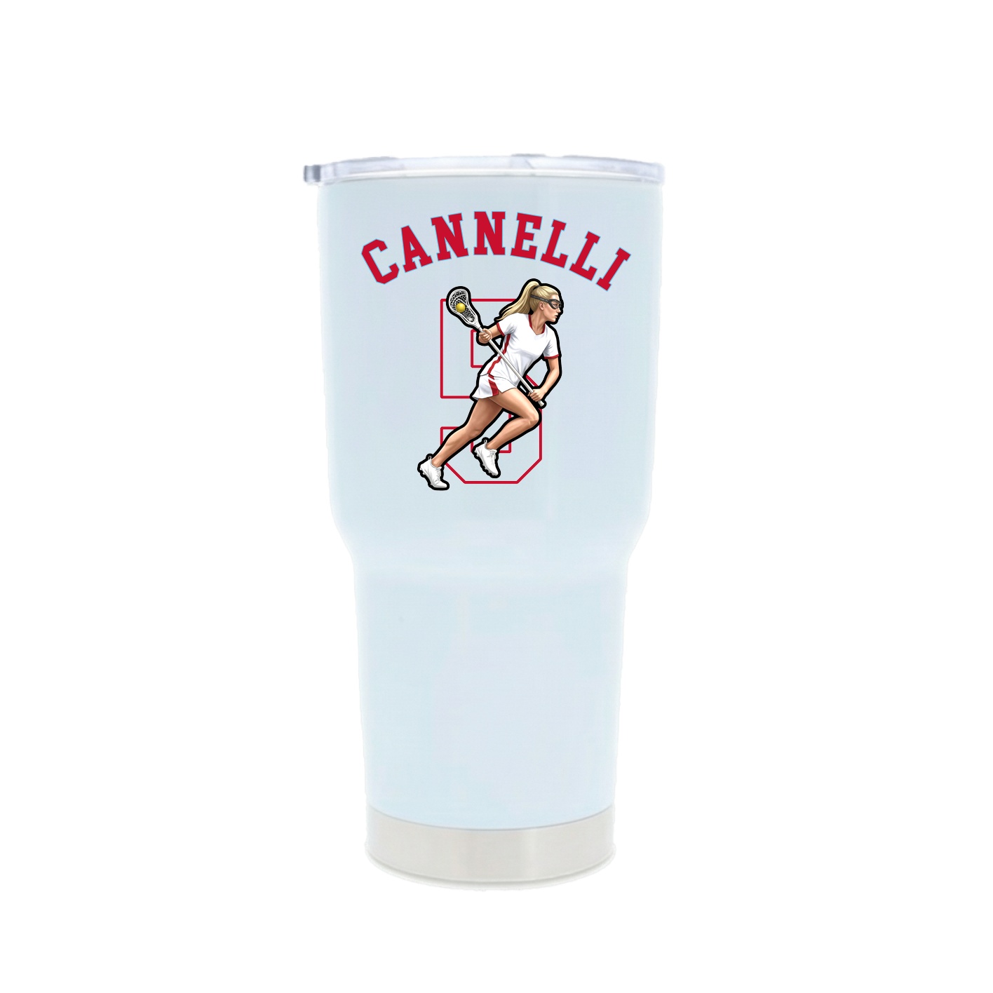 30oz Stainless Steel Tumbler — Shirsey Arch in White
