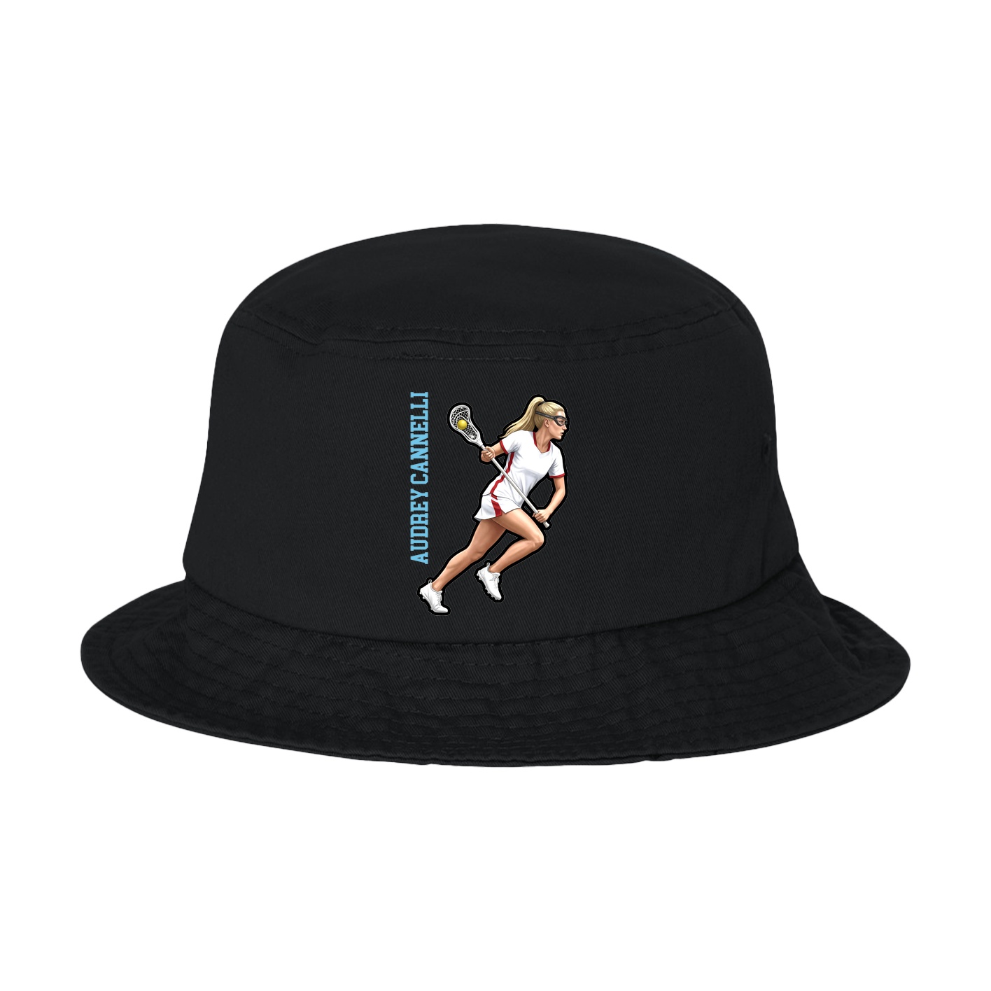 Bucket Cap — Name Vertical in Black