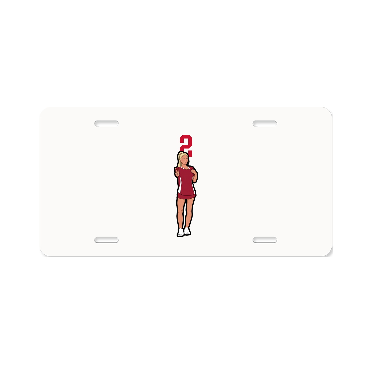 License Plate — Number Top in Classic