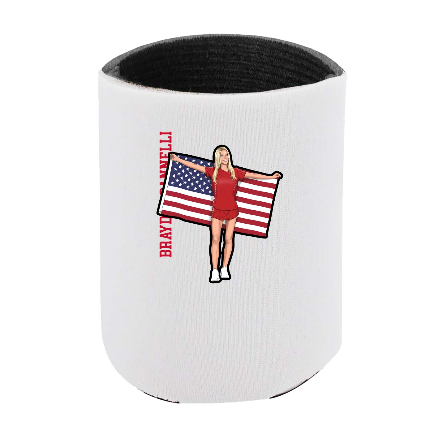Can Holder — Name Vertical in White