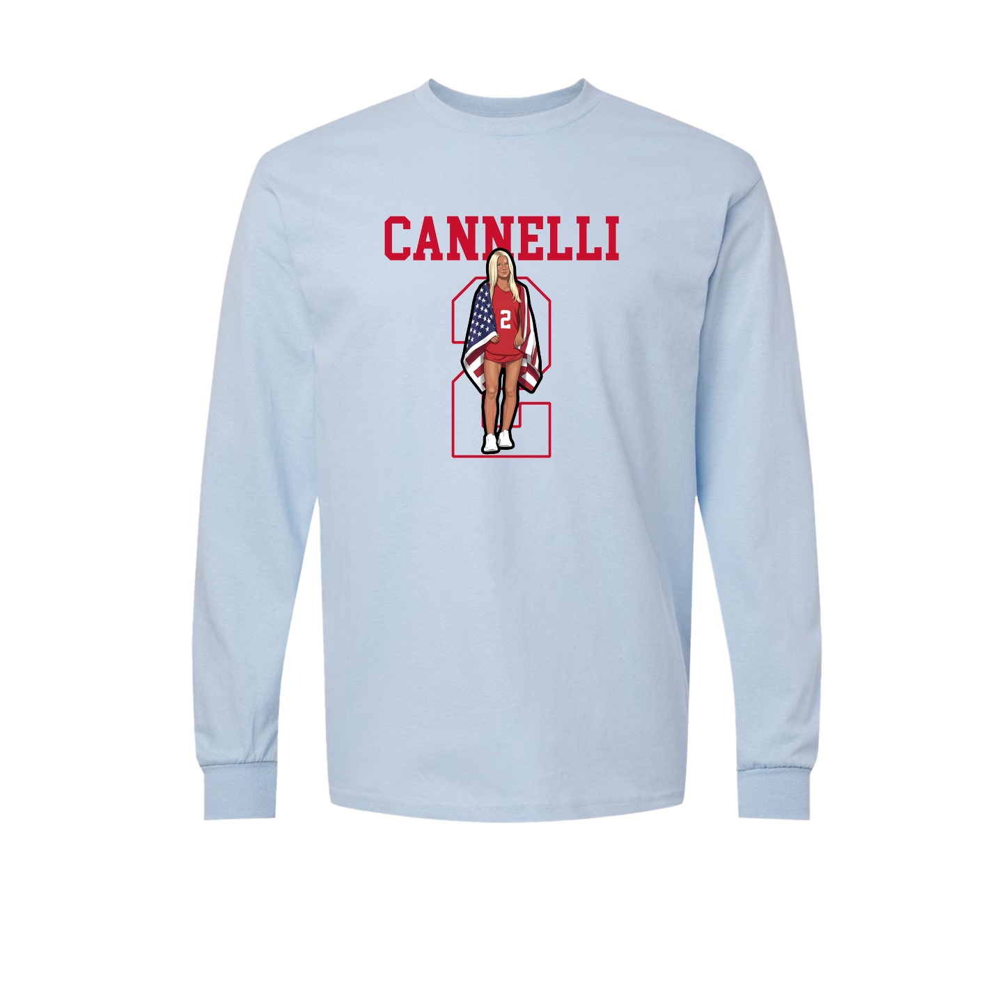 Long Sleeve Tee — Shirsey in Light Blue