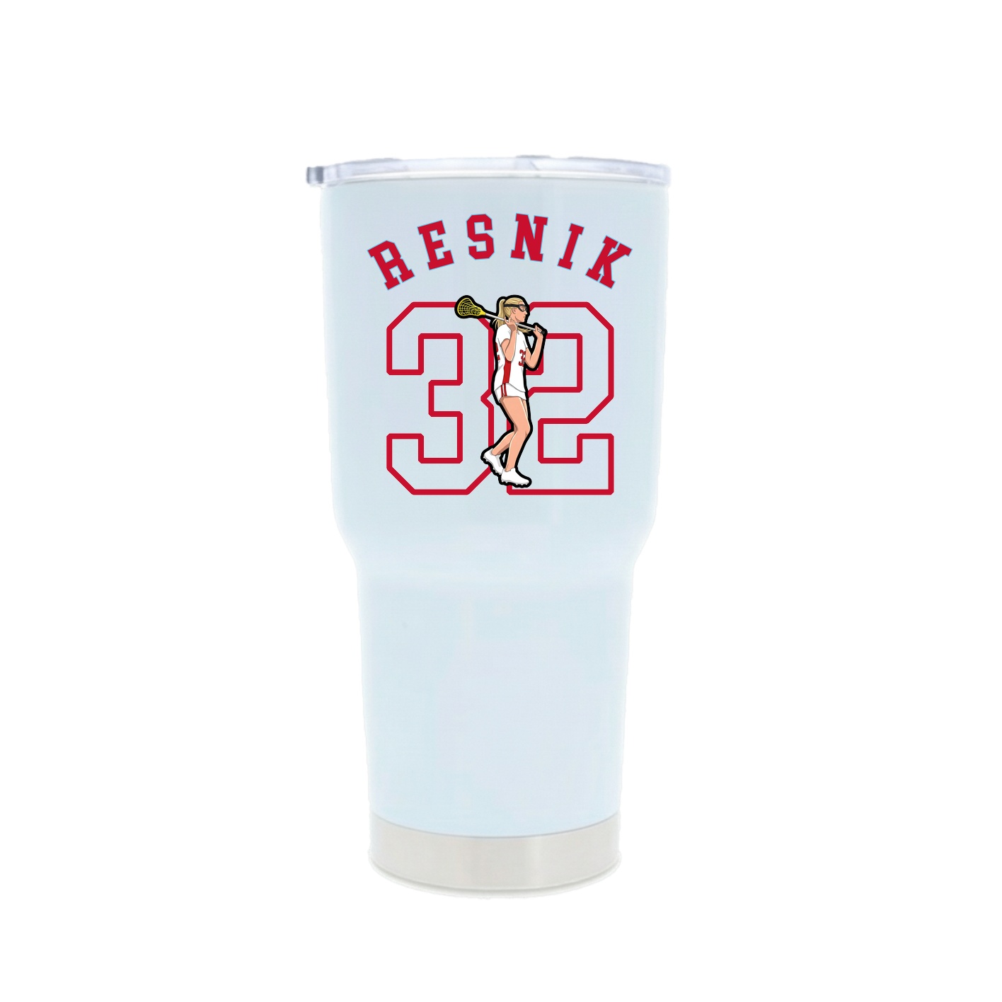30oz Stainless Steel Tumbler — Shirsey Arch in White