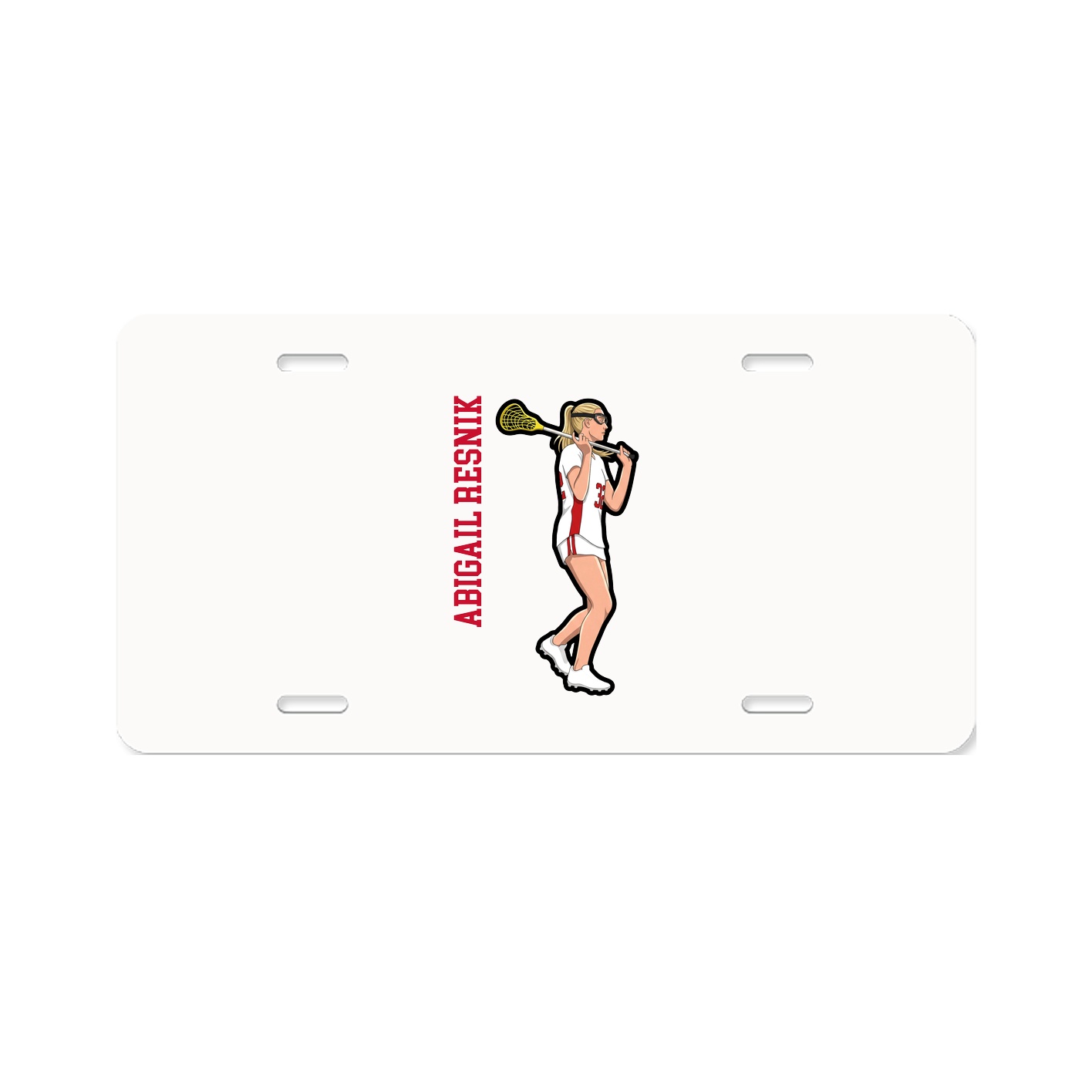 License Plate — Name Vertical in Classic