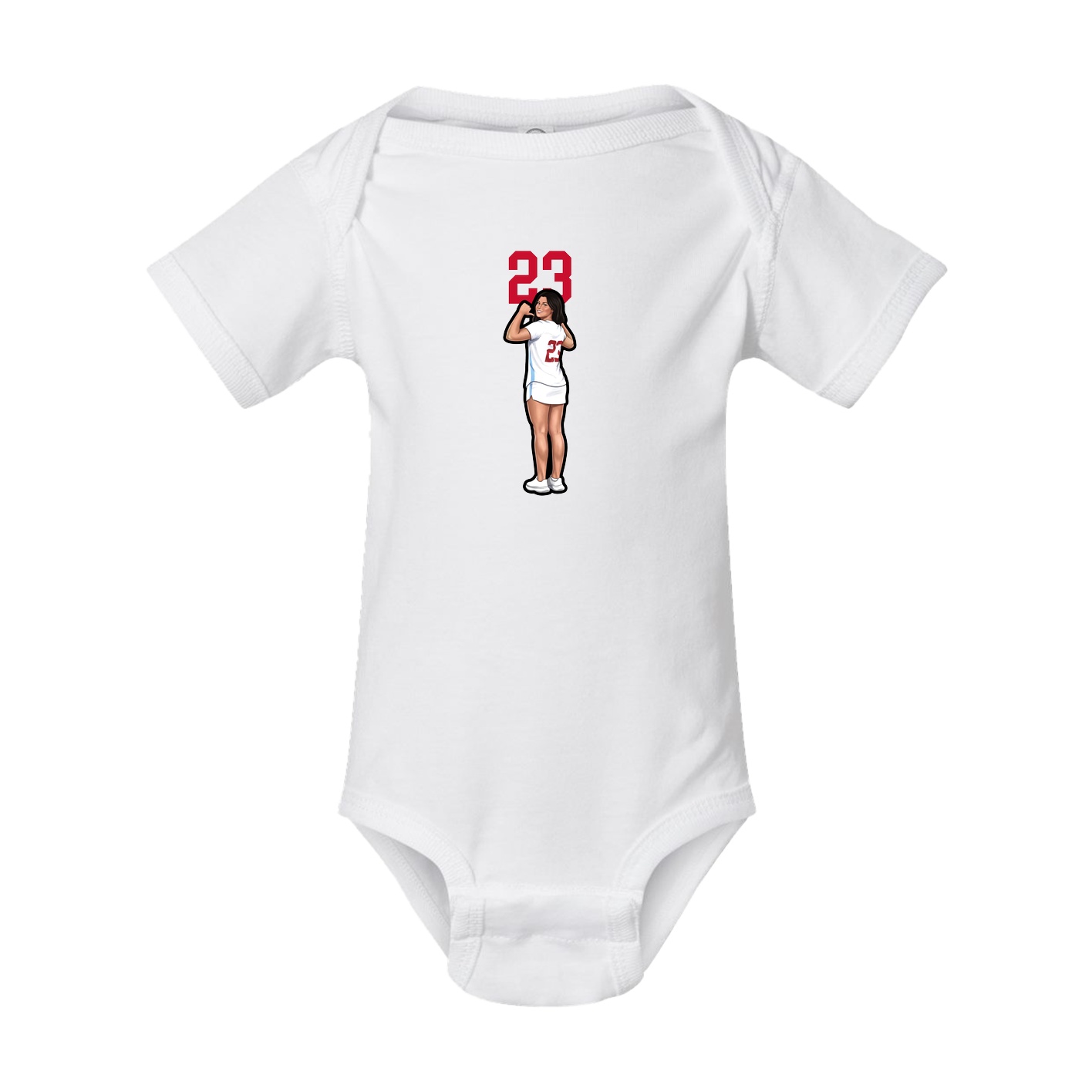 Baby Onesie — Number Top in White
