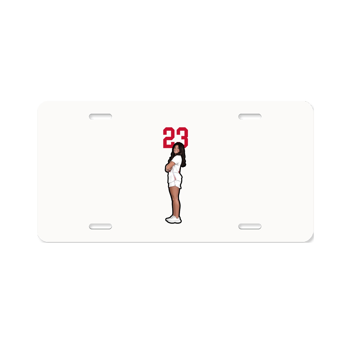 License Plate — Number Top in Classic