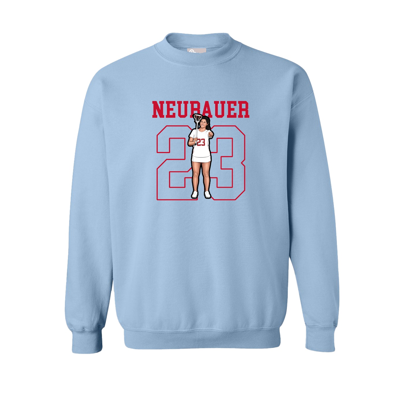 Fleece Crew — Shirsey in Light Blue