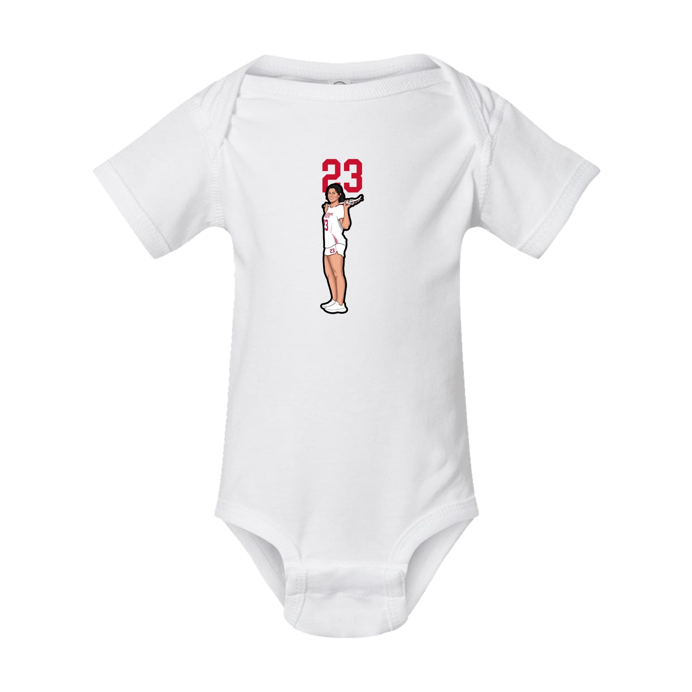 Baby Onesie — Number Top in White