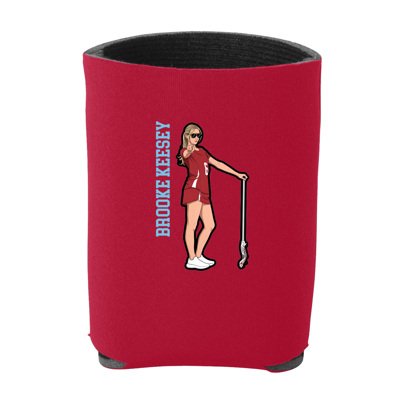 Can Holder — Name Vertical in Red