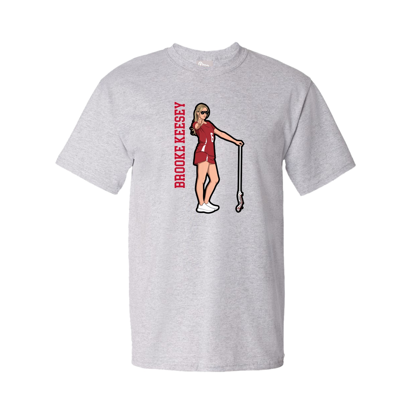 Tee — Name Vertical in Grey