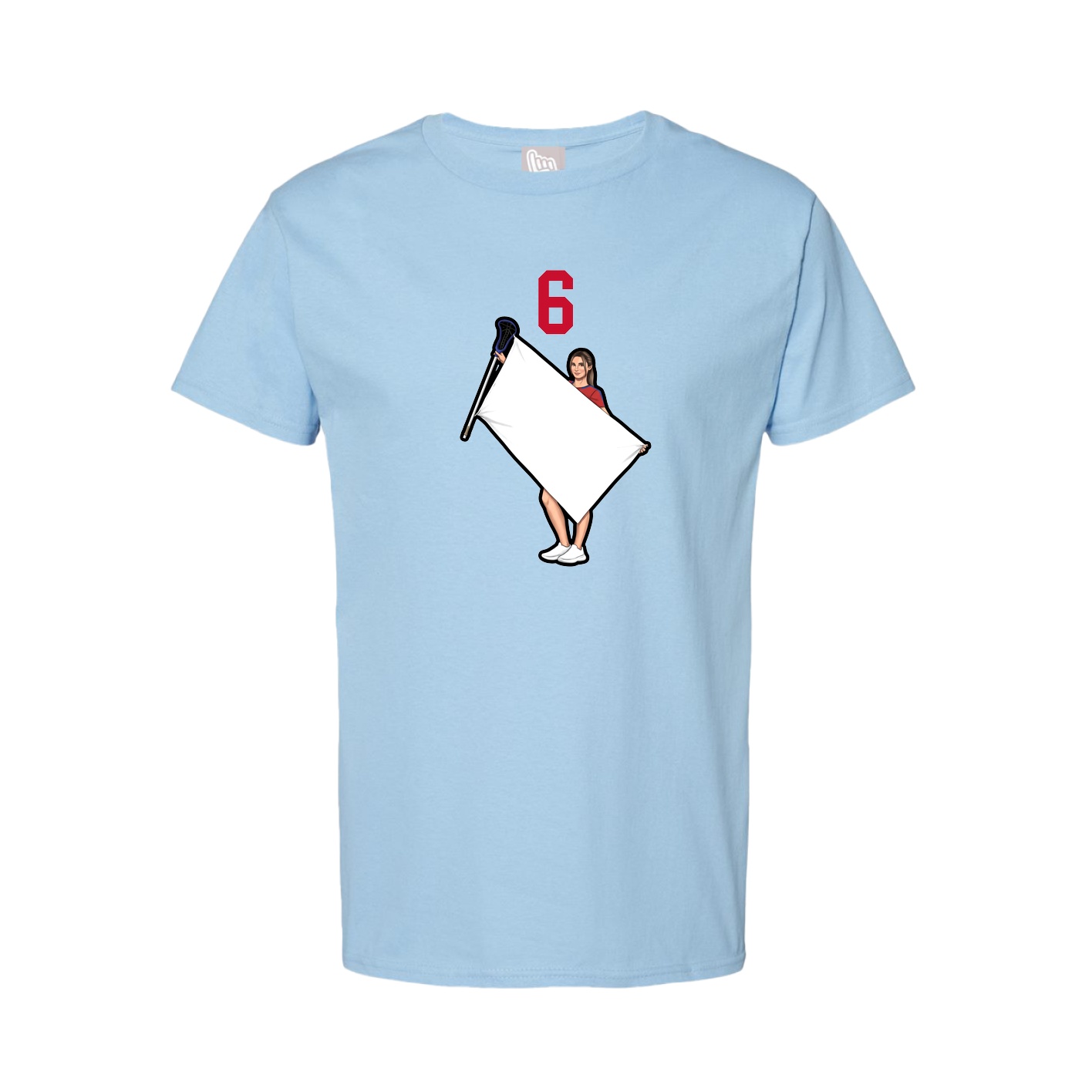 Youth Tee — Number Top in Light Blue