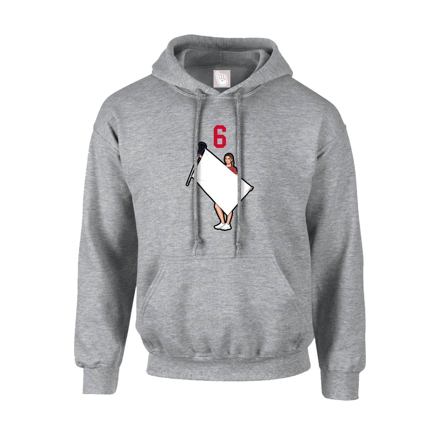 Youth Hoodie — Number Top in Grey