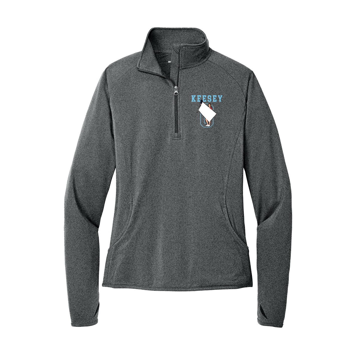 Women's Q-Zip Pullover — Shirsey in Grey