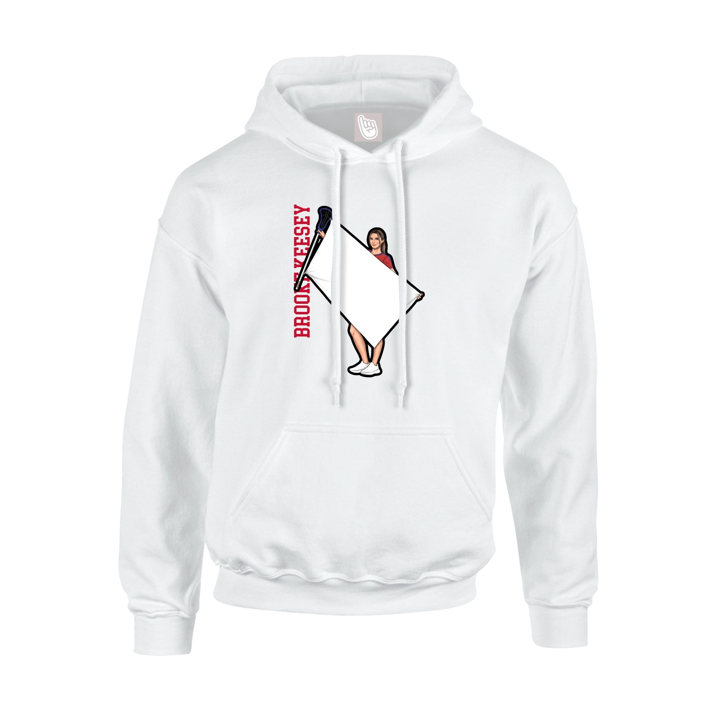 Hoodie — Name Vertical in White