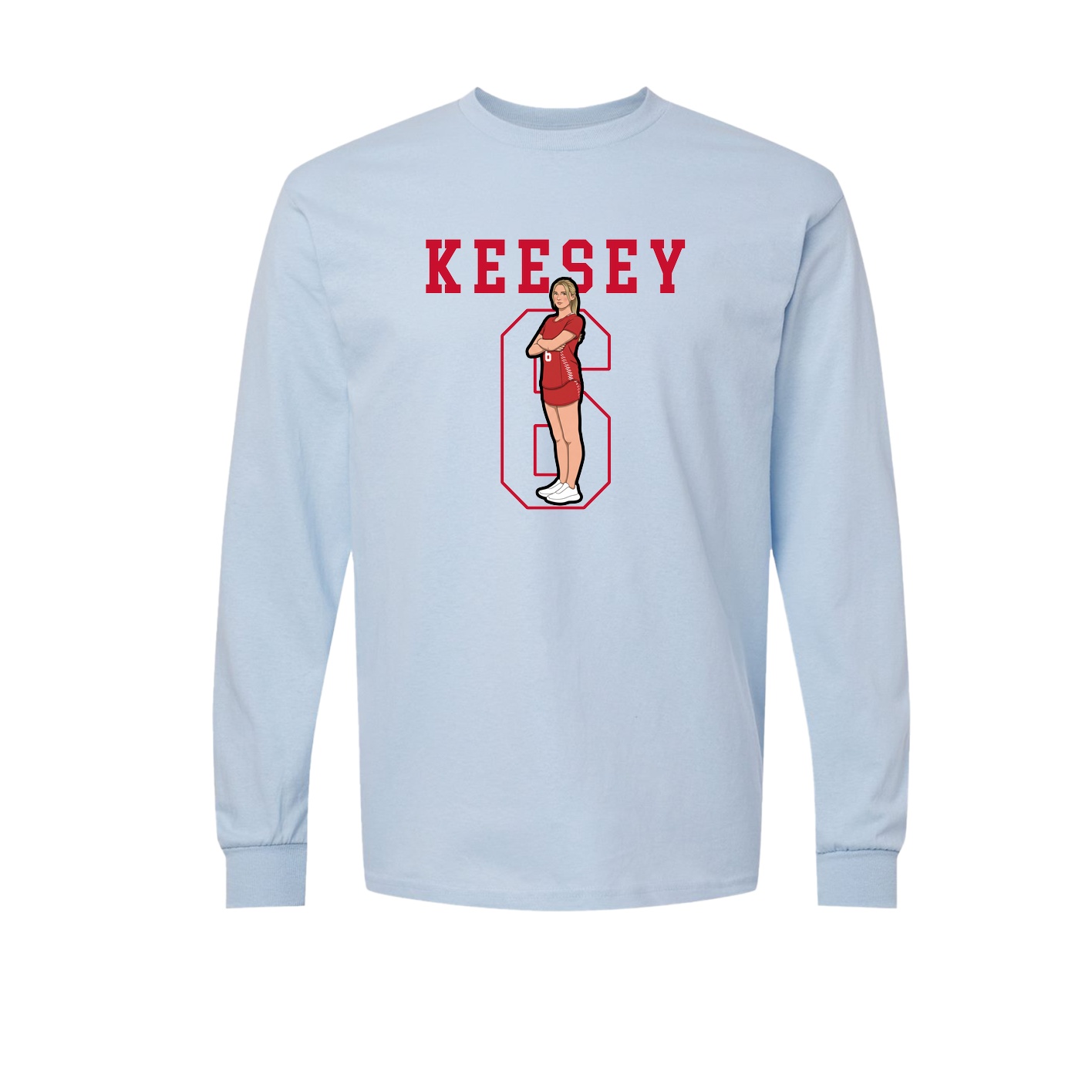 Long Sleeve Tee — Shirsey in Light Blue