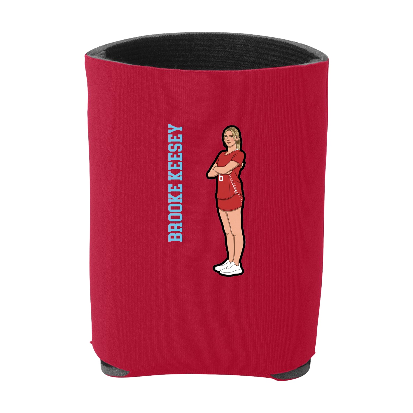 Can Holder — Name Vertical in Red