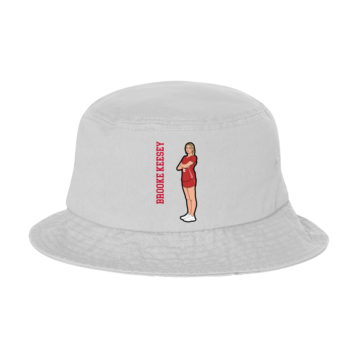 Bucket Cap — Name Vertical in White
