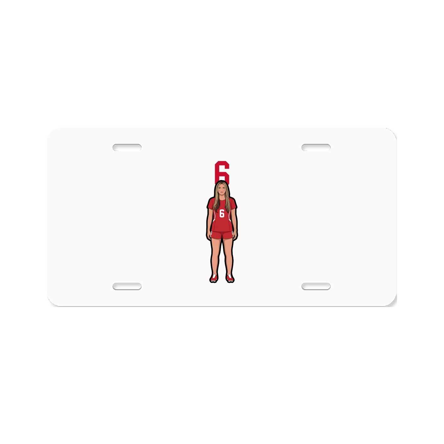 License Plate — Number Top in Classic