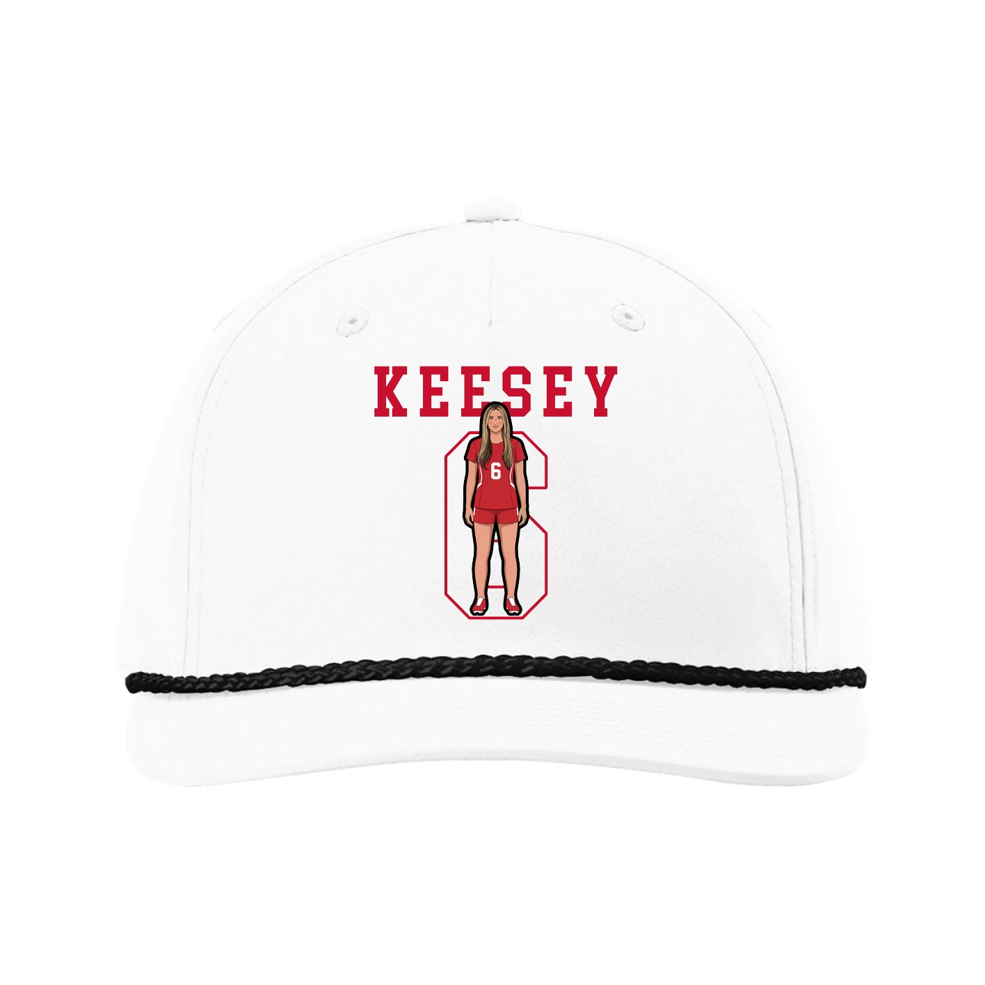 Five-Panel Classic Rope Cap — Shirsey in White