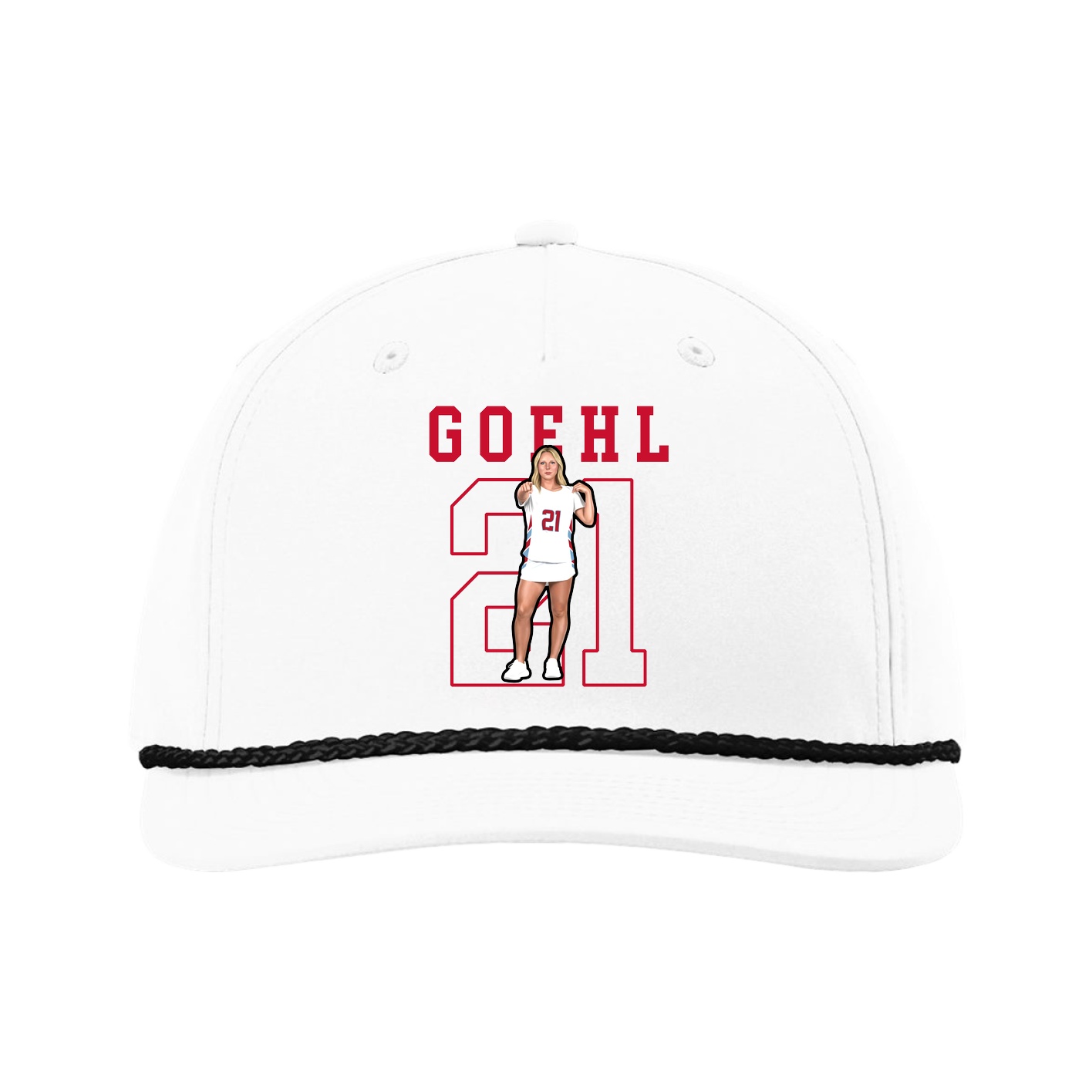 Five-Panel Classic Rope Cap — Shirsey in White