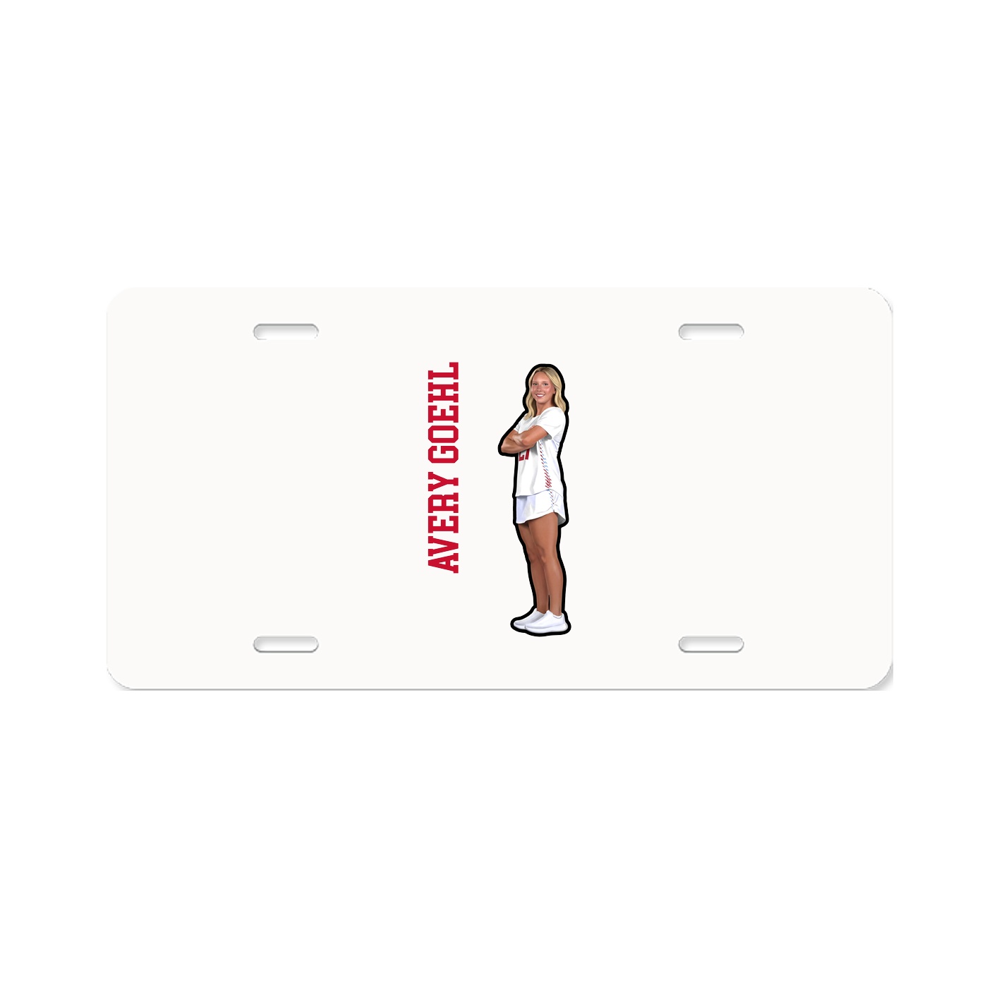License Plate — Name Vertical in Classic