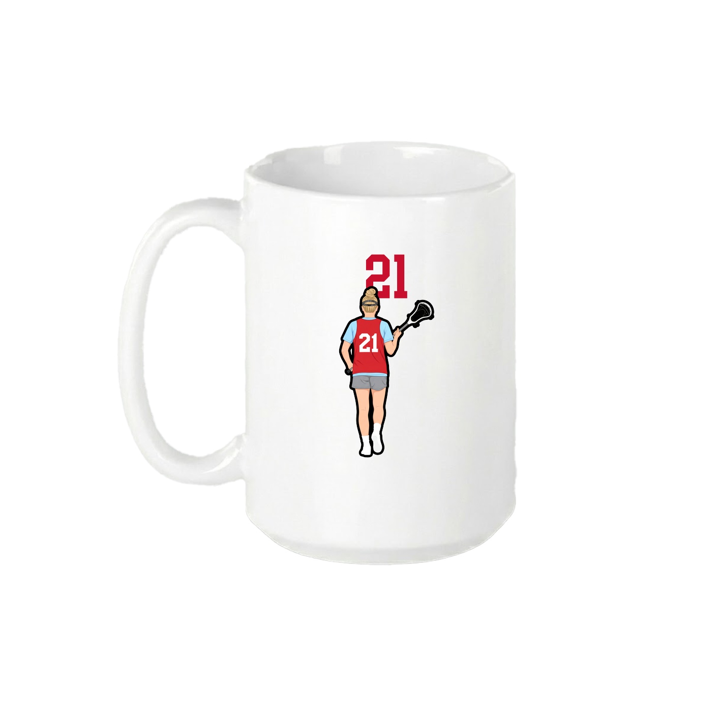 15oz Coffee Mug — Number Top in White