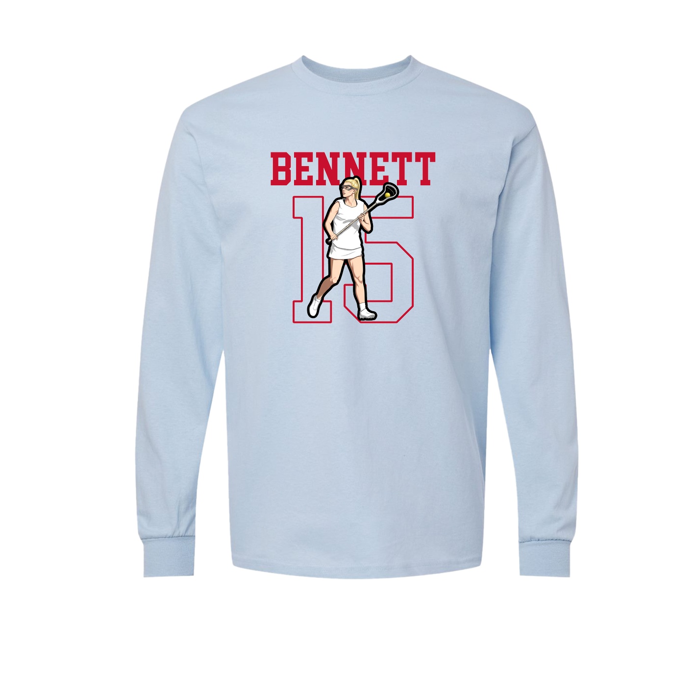 Long Sleeve Tee — Shirsey in Light Blue