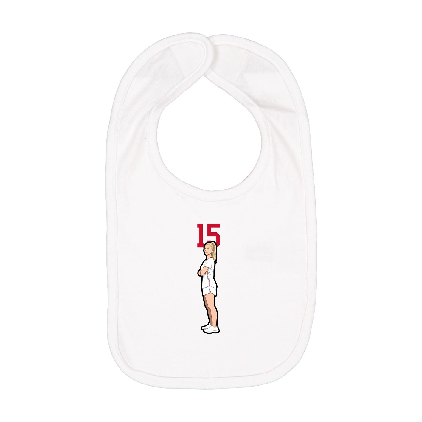 Infant Bib — Number Top in White