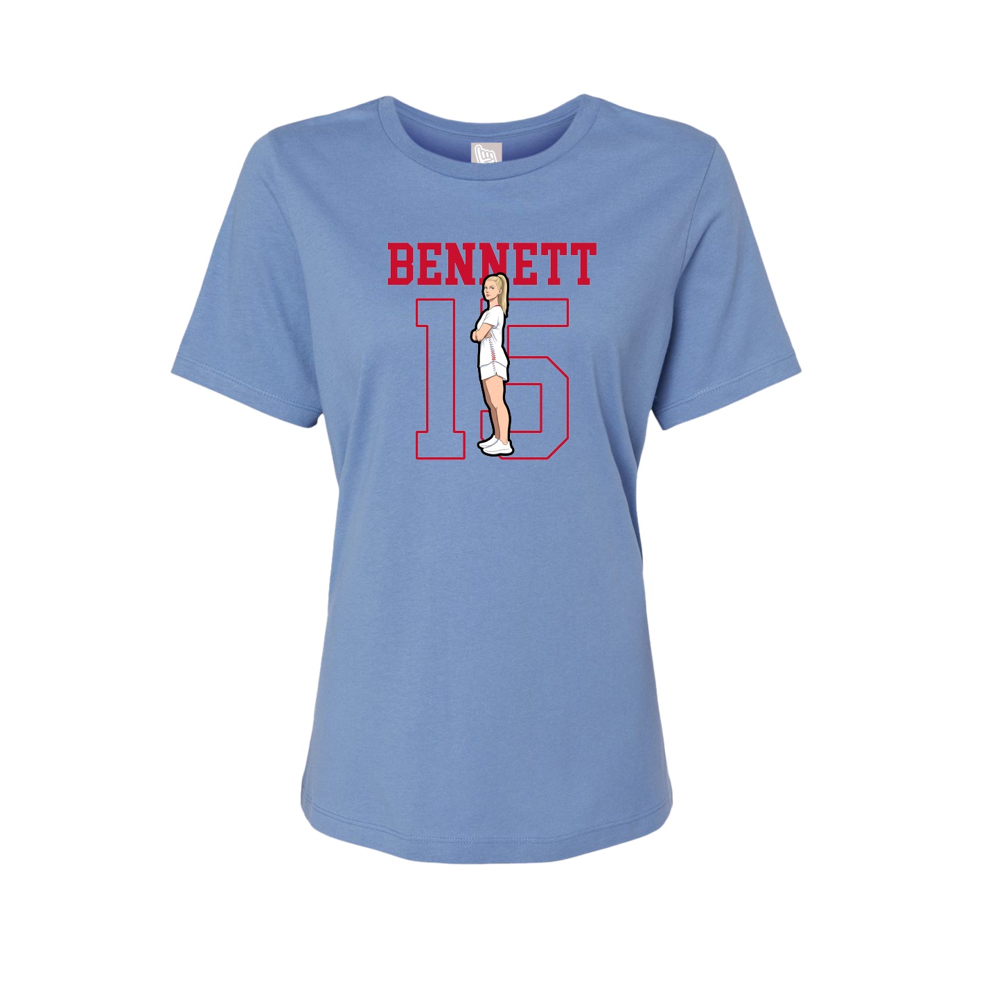 Fitted Women's Tee — Shirsey in Powder Blue