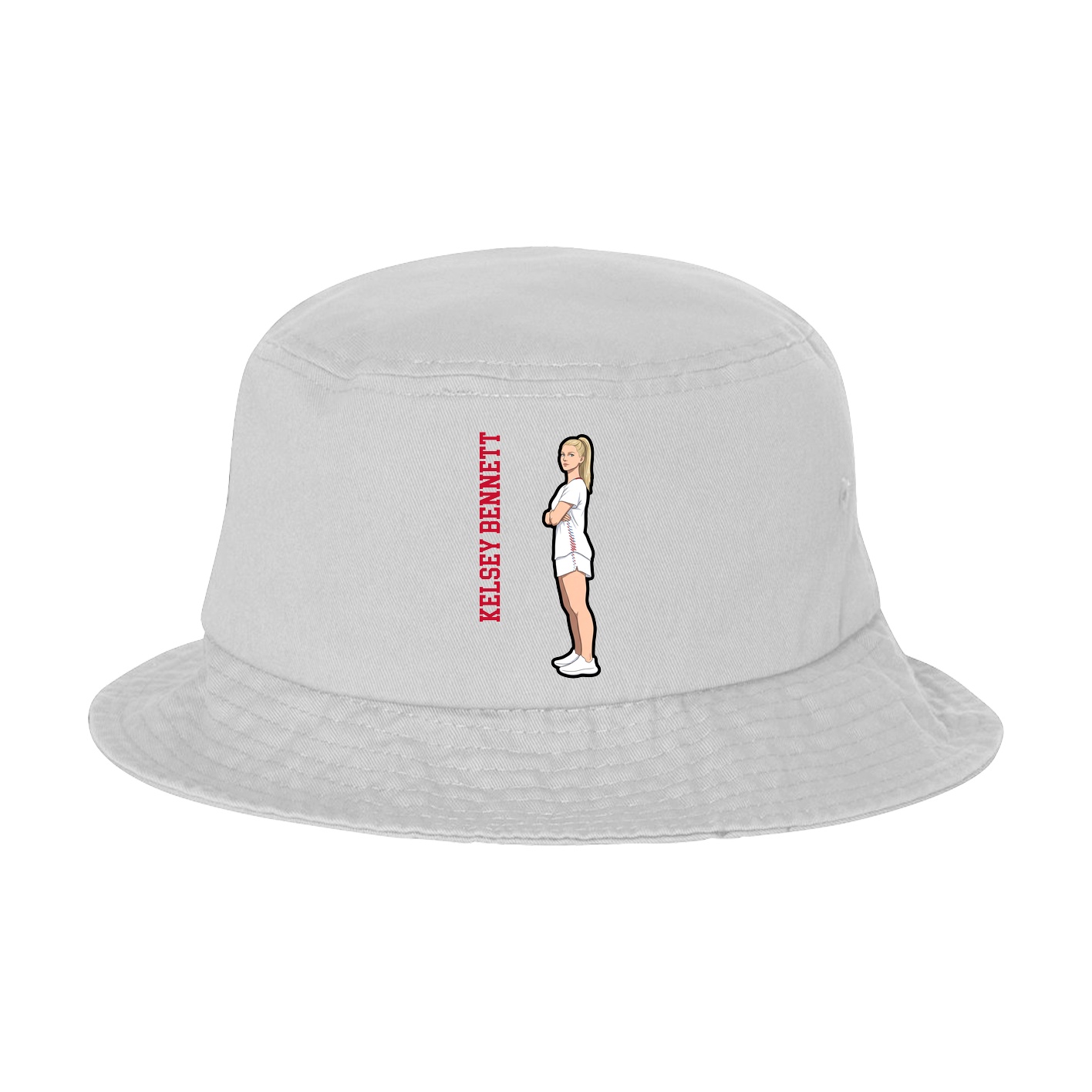 Bucket Cap — Name Vertical in White