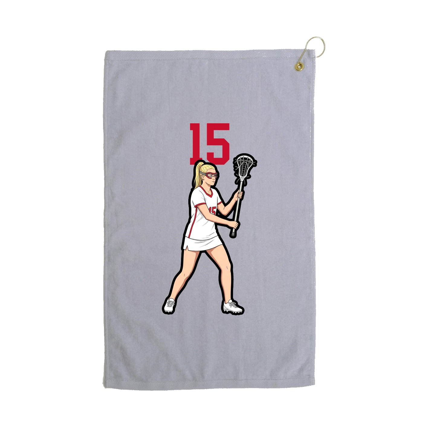 Golf Towel — Number Top in Grey