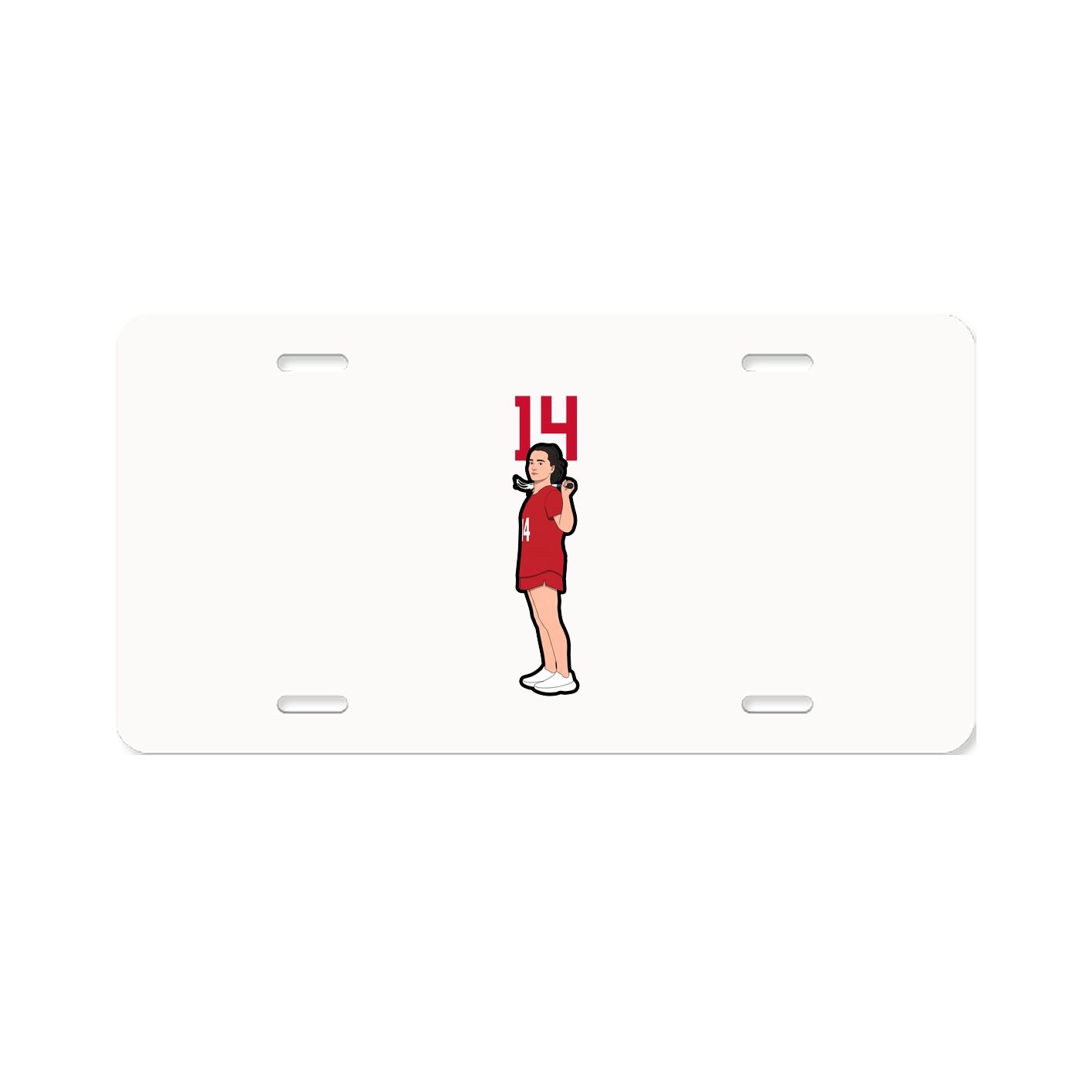 License Plate — Number Top in Classic