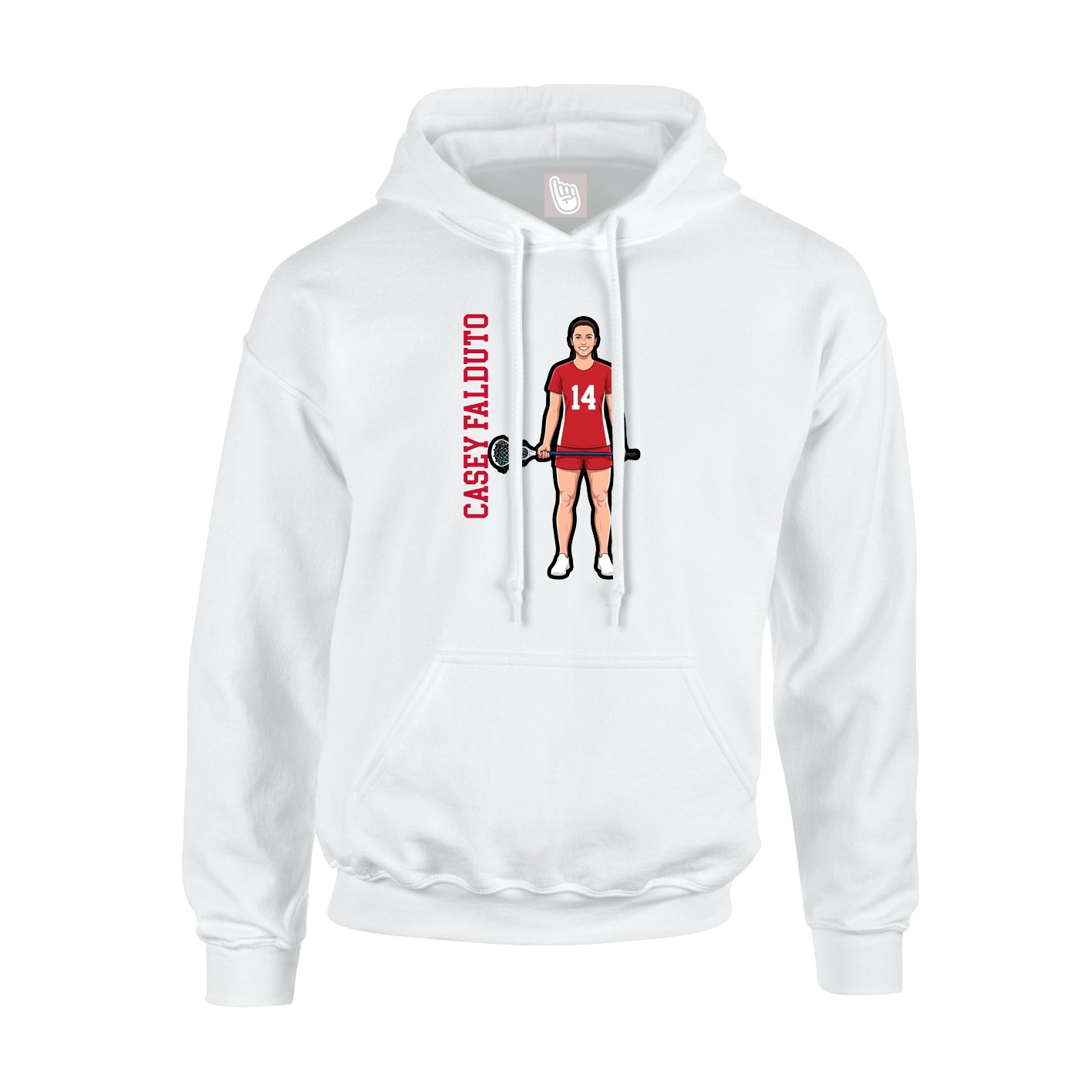 Hoodie — Name Vertical in White