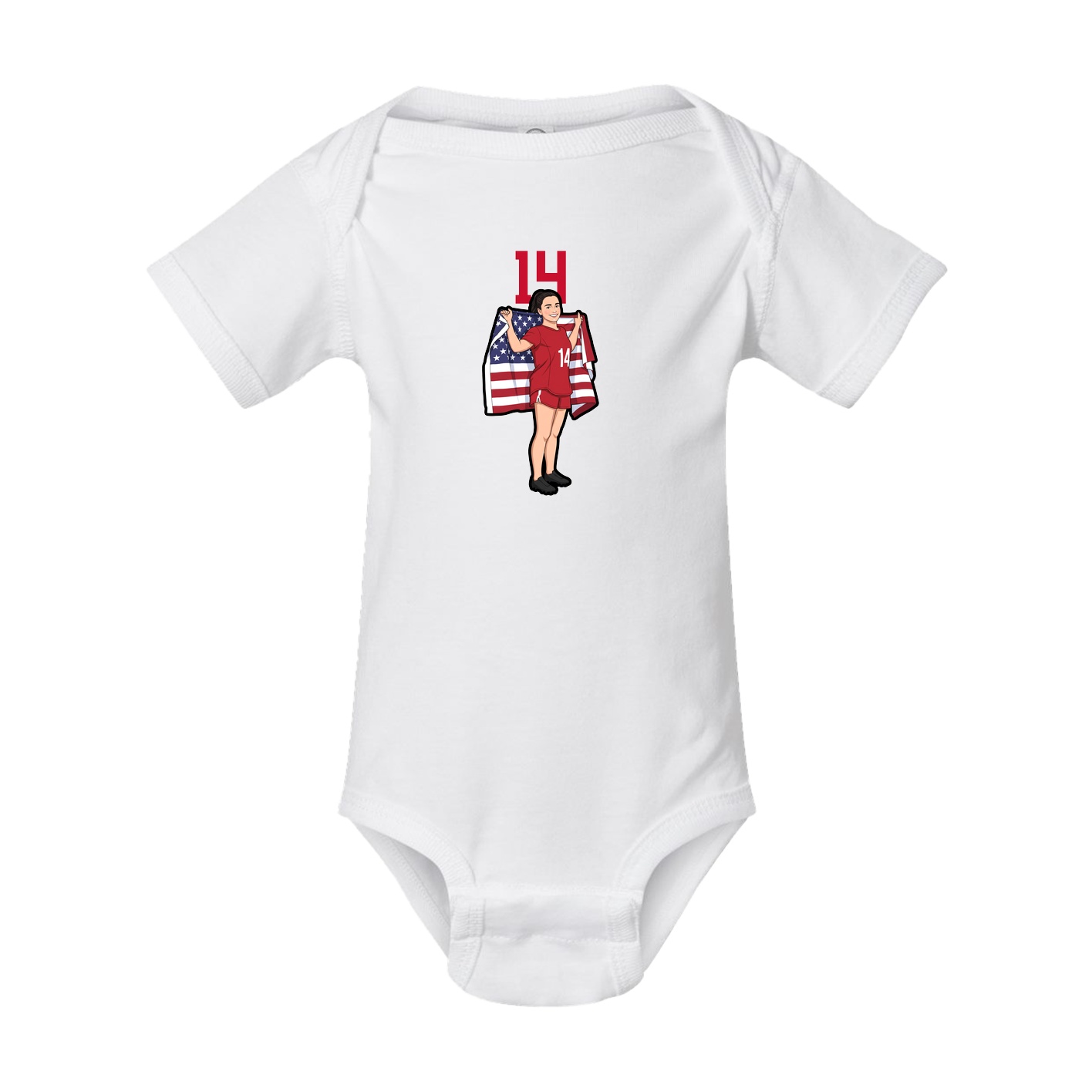 Baby Onesie — Number Top in White